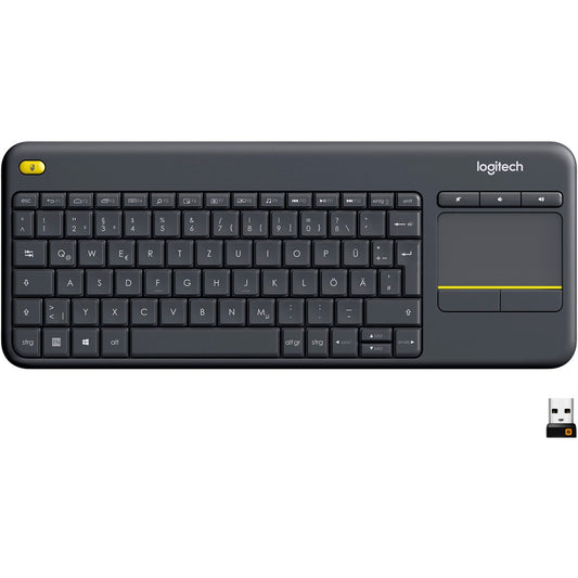 Logitech Wireless Touch Keyboard K400 Plus (schwarz, DE-Layout)