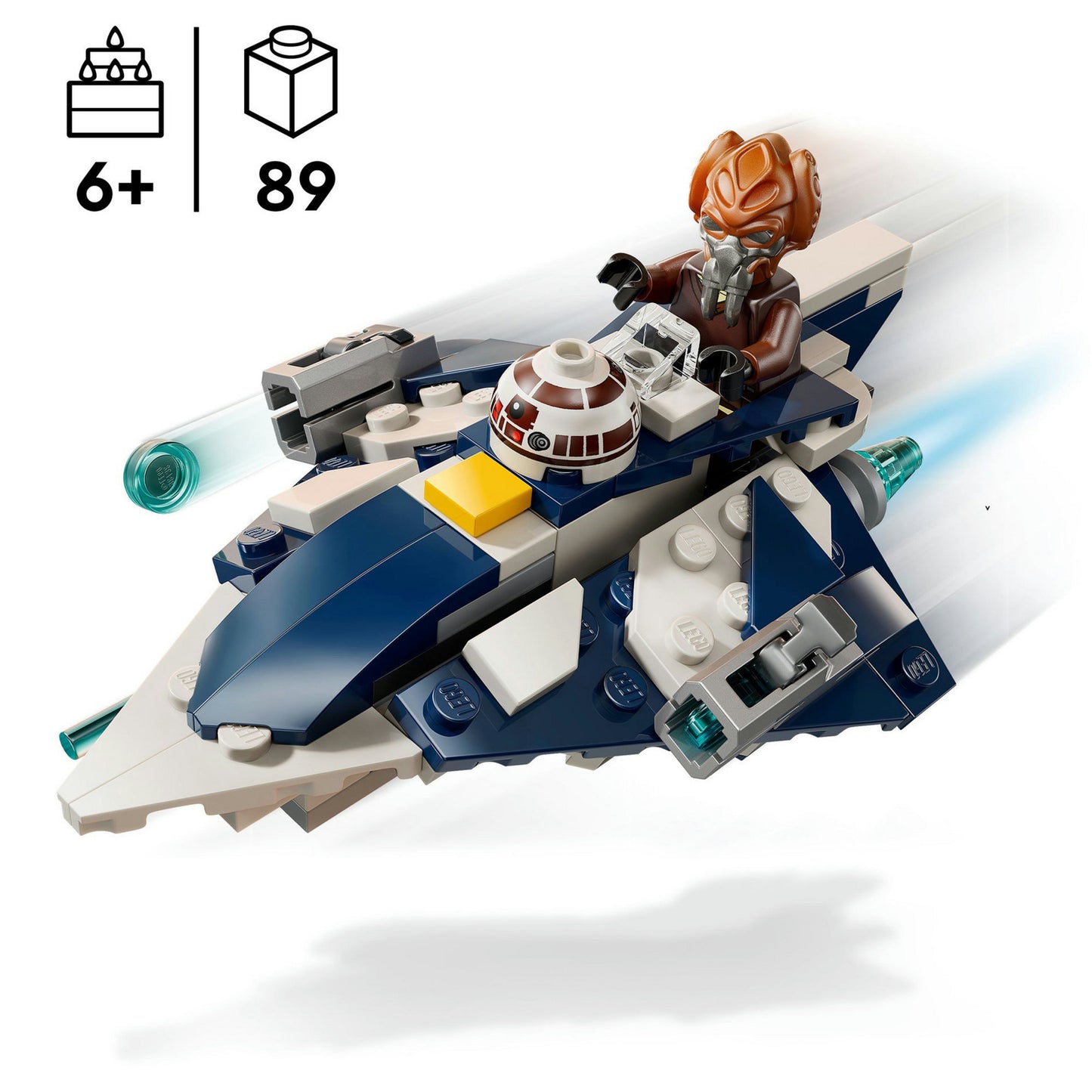 75400 Star Wars Plo Koons Jedi Starfighter Microfighter, Konstruktionsspielzeug