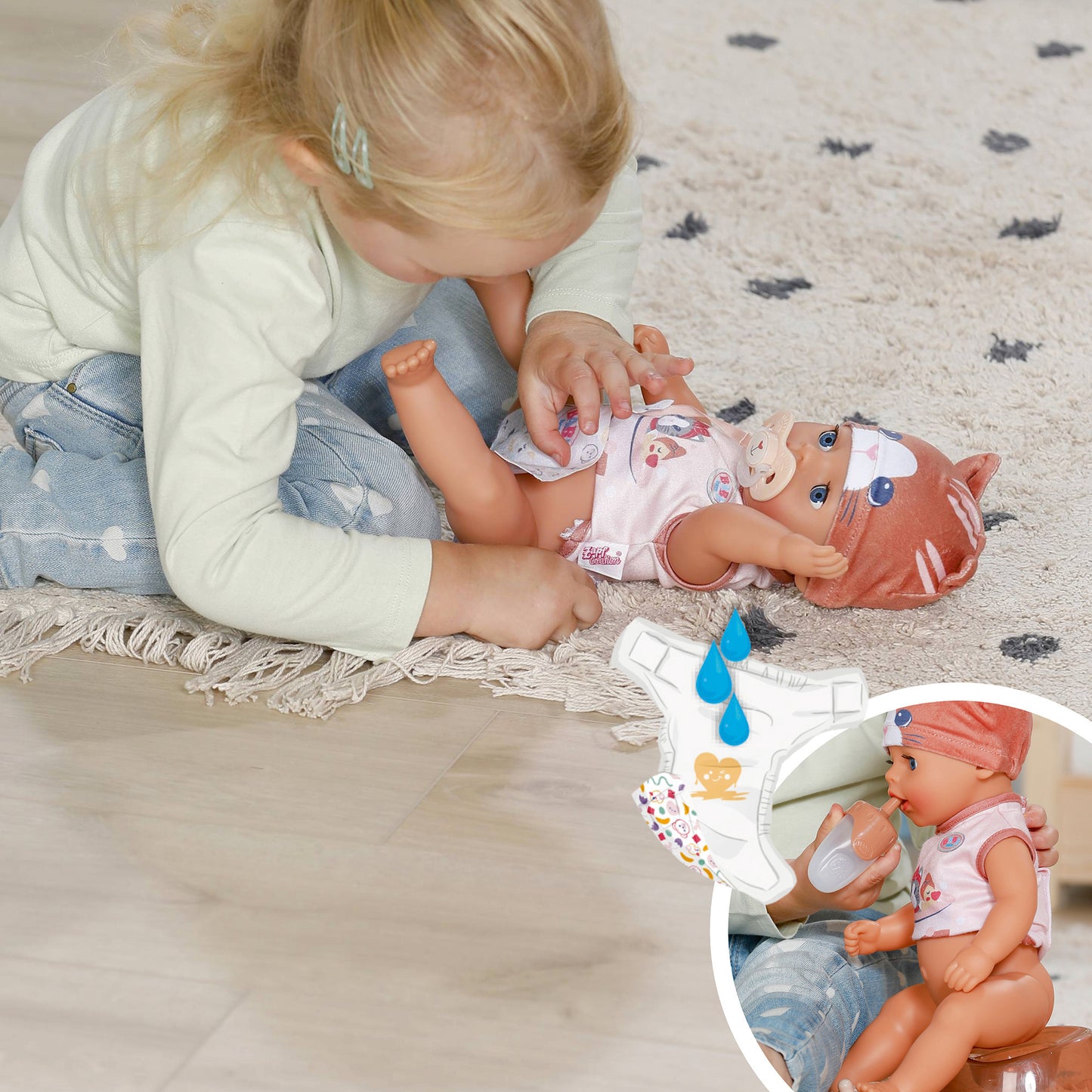 BABY born Lena Katze 36cm, Puppe