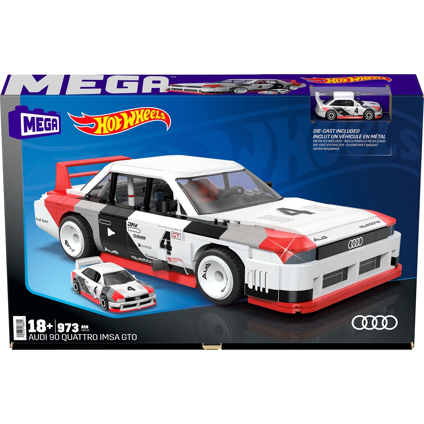 Mattel MEGA Hot Wheels Collector Audi 90 Quattro IMSA GTO, Konstruktionsspielzeug