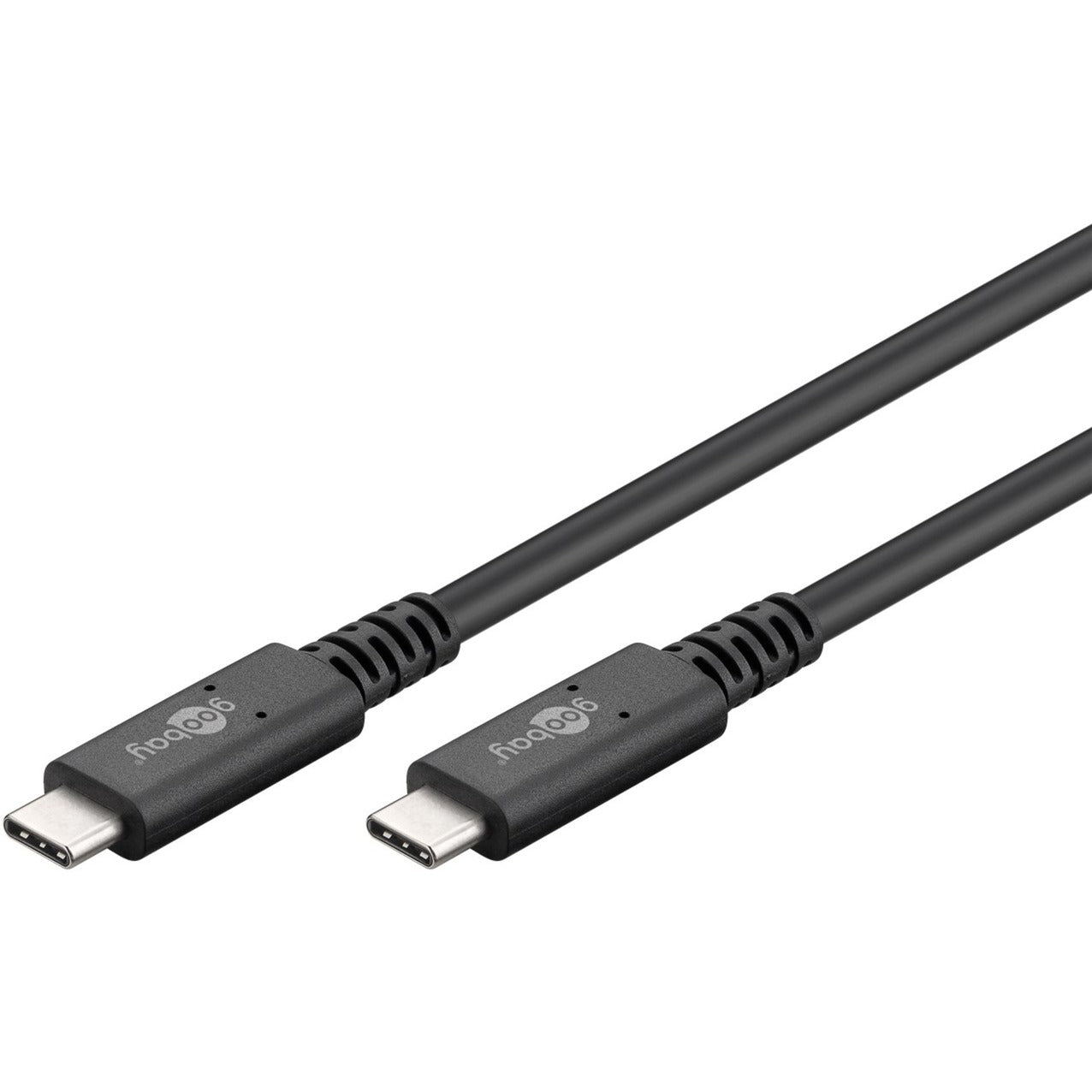 Goobay USB4 Gen 3x2 Kabel, USB-C Stecker > USB-C Stecker (schwarz, 1 Meter, PD, Laden mit bis zu 100 Watt)