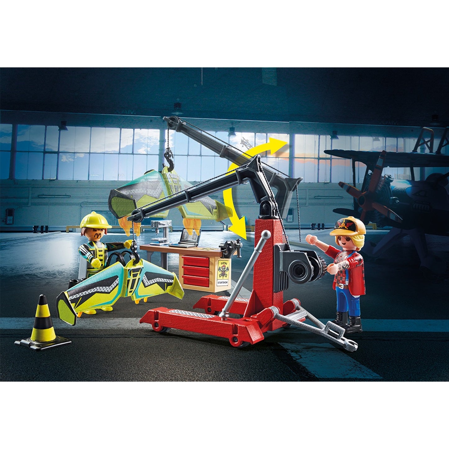 PLAYMOBIL 70834 Air Stuntshow Servicestation, Konstruktionsspielzeug