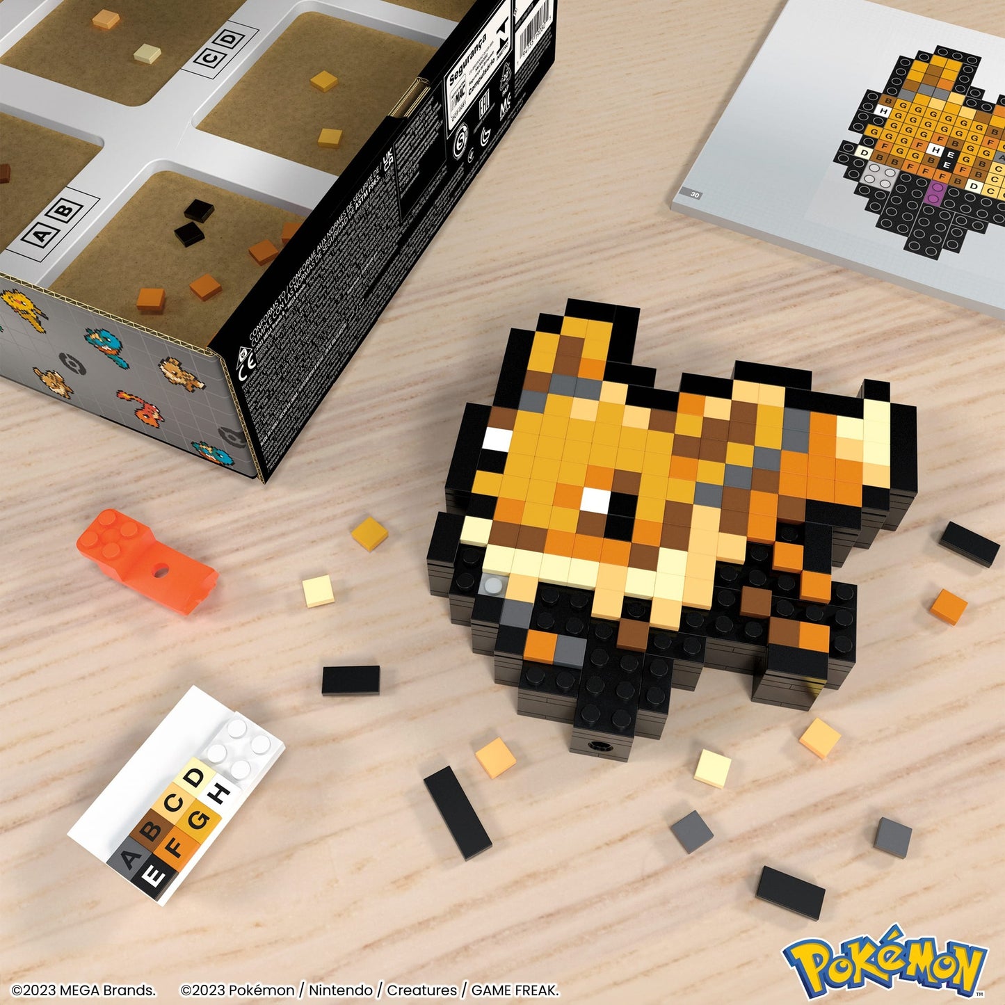 Mattel MEGA Pokémon Evoli Pixel Art, Konstruktionsspielzeug