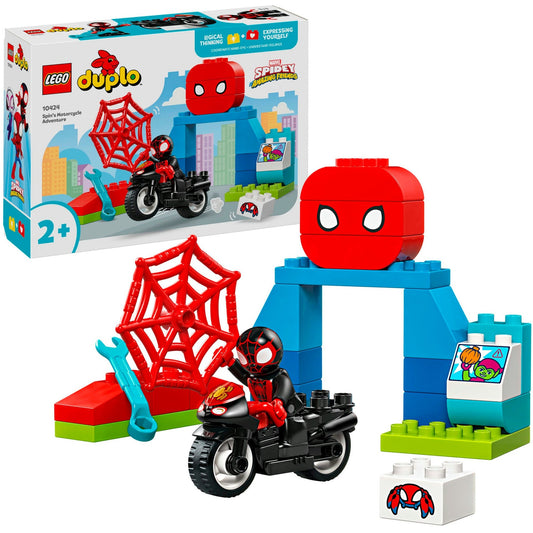 LEGO 10424 DUPLO Marvel Spins Motorrad-Abenteuer, Konstruktionsspielzeug