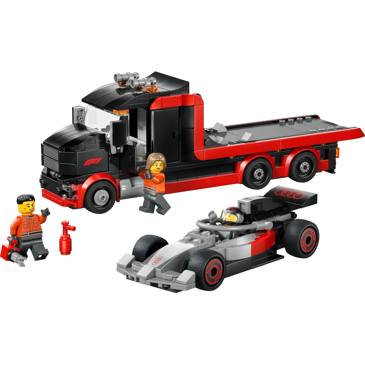 60493 City F1 Truck mit Audi F1 Rennwagen, Konstruktionsspielzeug