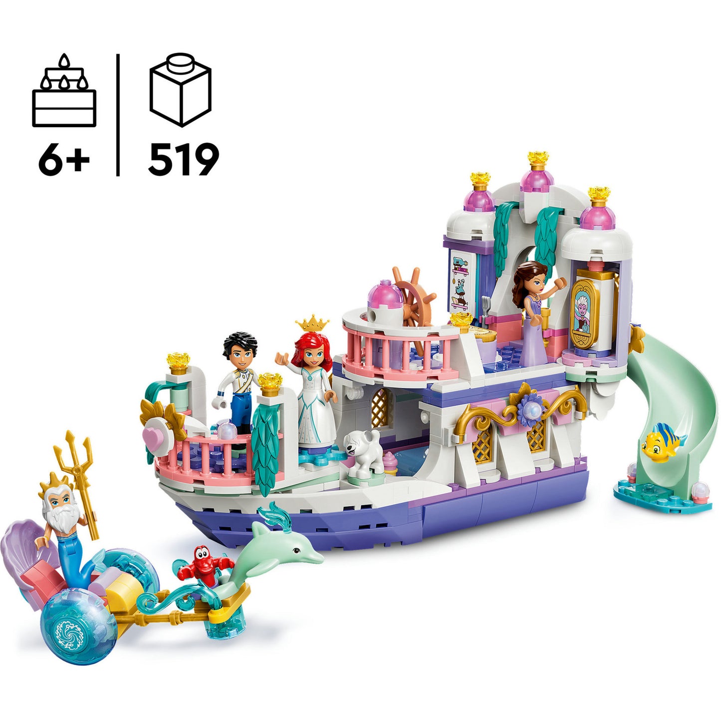 43299 Disney Princess Arielles Königliches Hochzeitsboot, Konstruktionsspielzeug