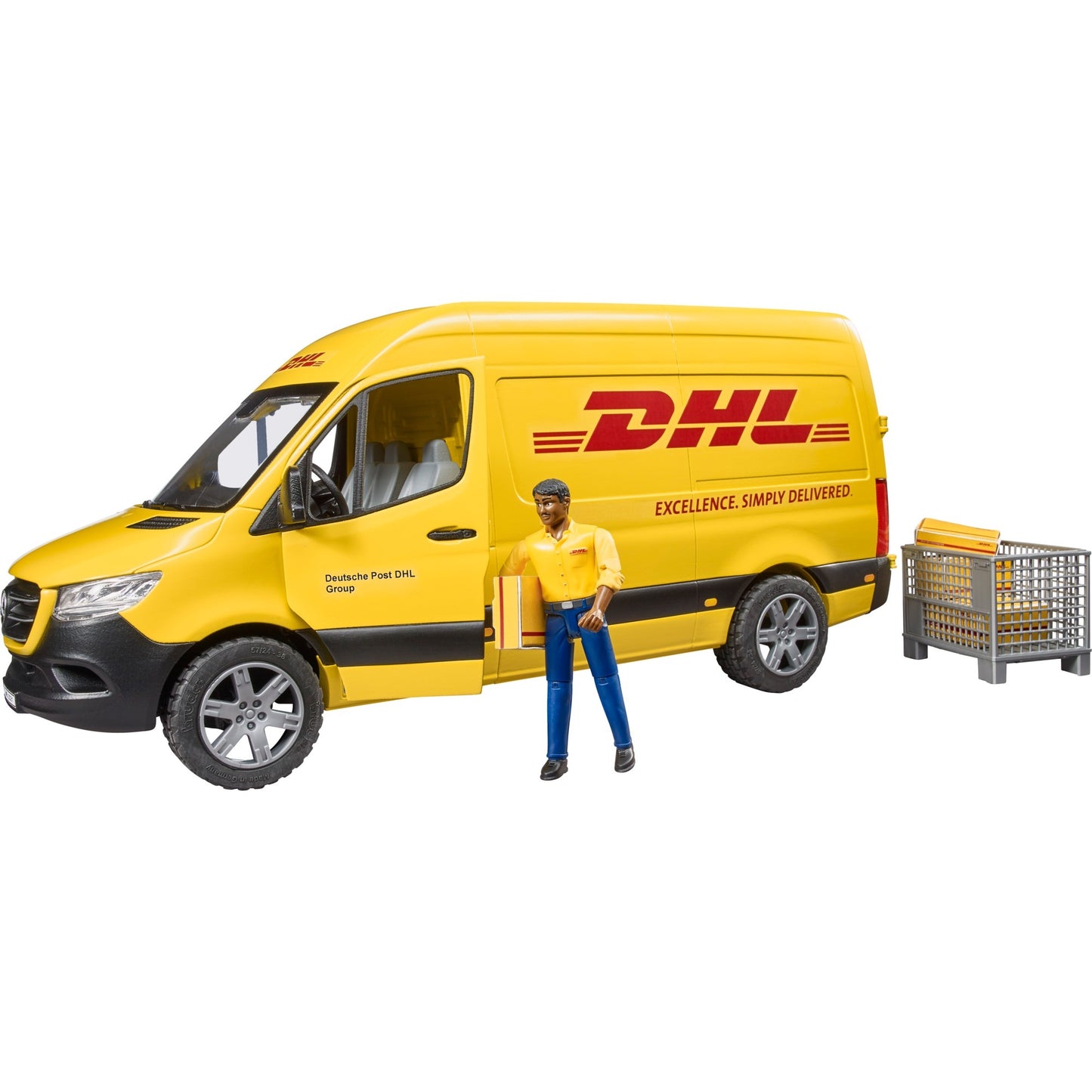 BRUDER MB Sprinter DHL mit Fahrer (gelb)