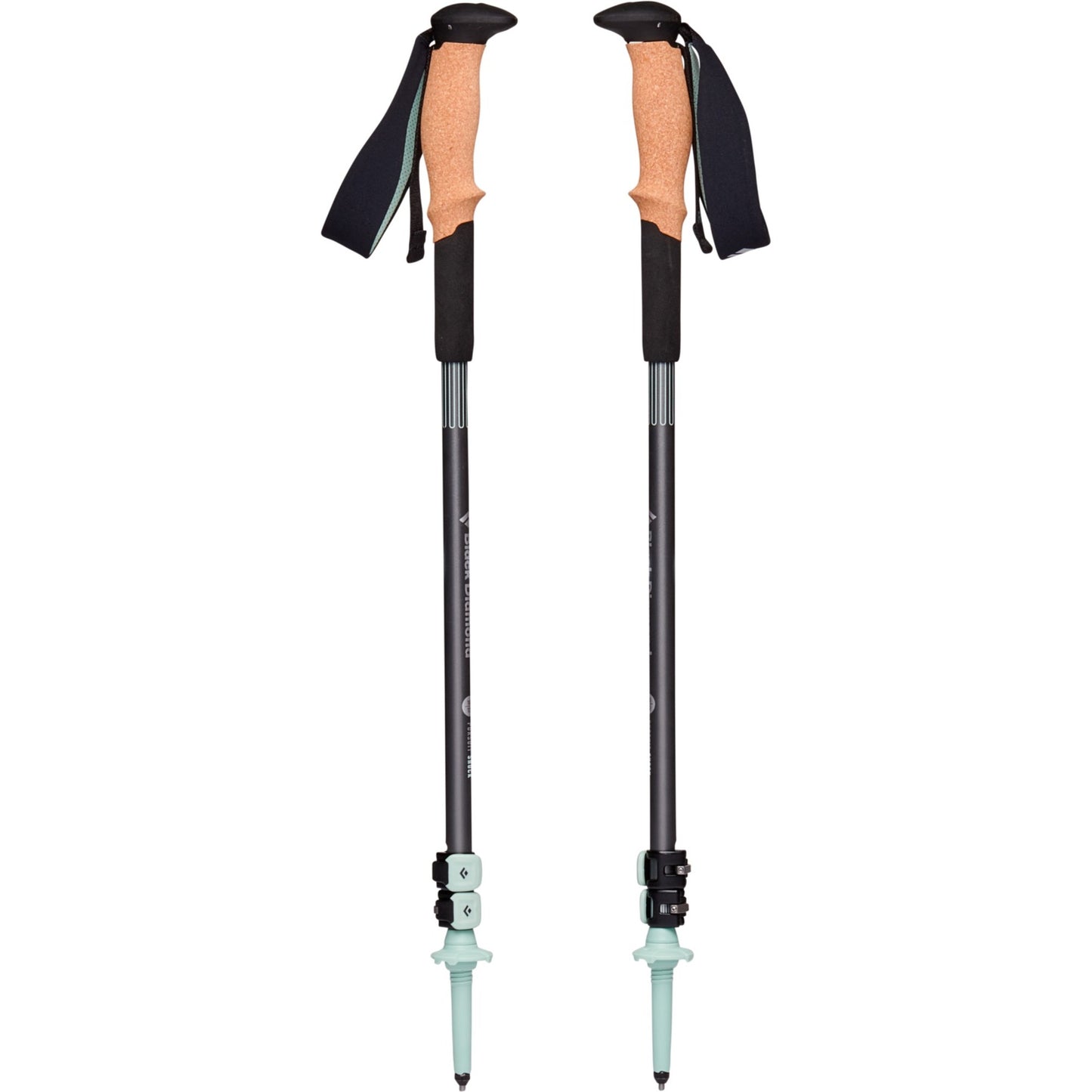 Black Diamond Trekkingstöcke Pursuit Shock M/L (grau/grün, 1 Paar, 125-140 cm)