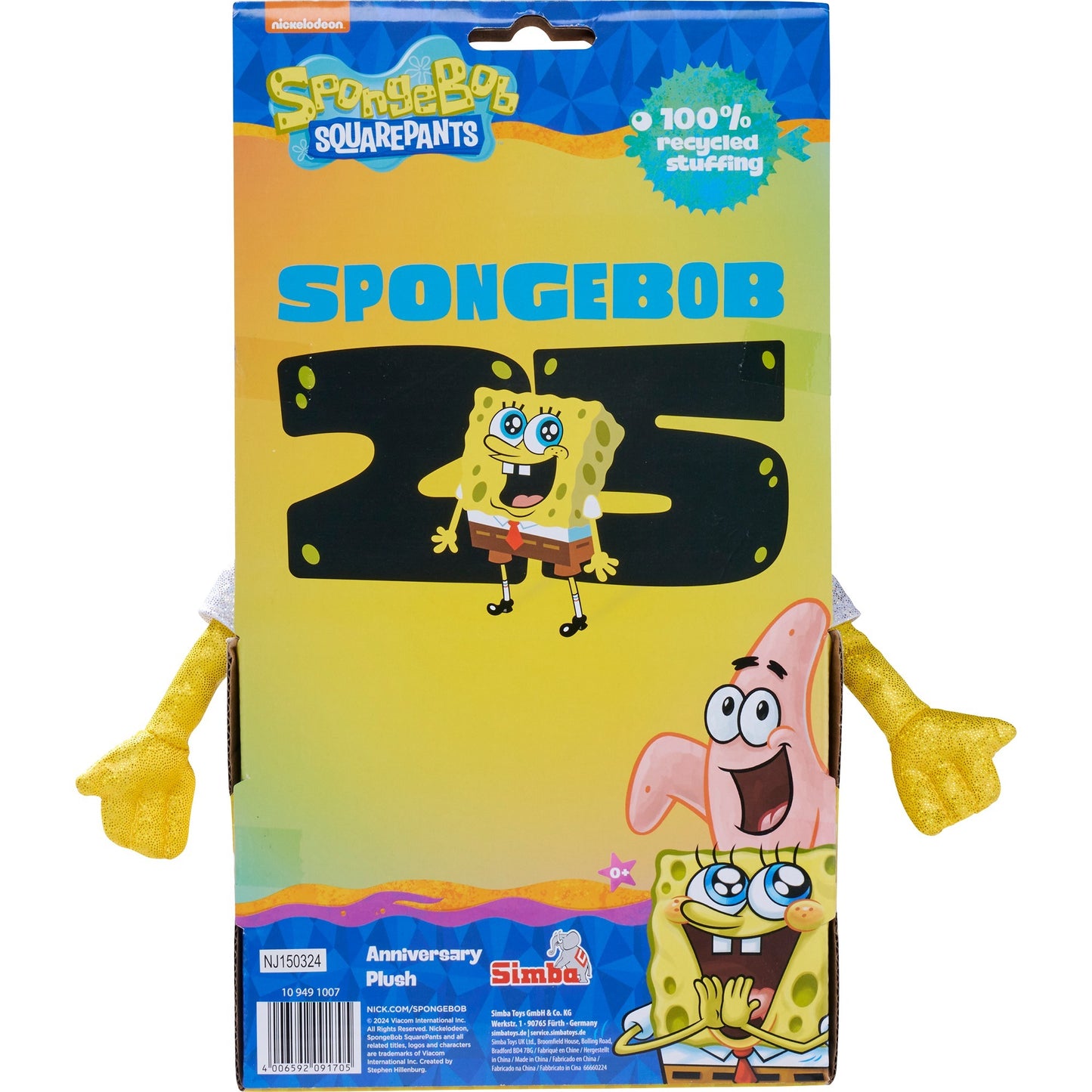 Simba SpongeBob Jubiläumsplüsch, 30cm, Kuscheltier