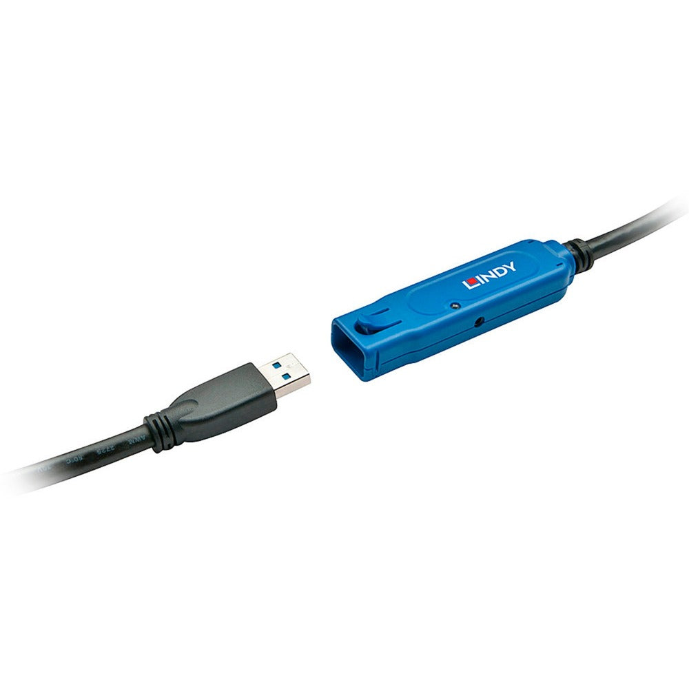 Lindy USB 3.2 Gen 1 Aktivverlängerungskabel Pro, USB-A Stecker > USB-A Buchse (schwarz, 15 Meter)