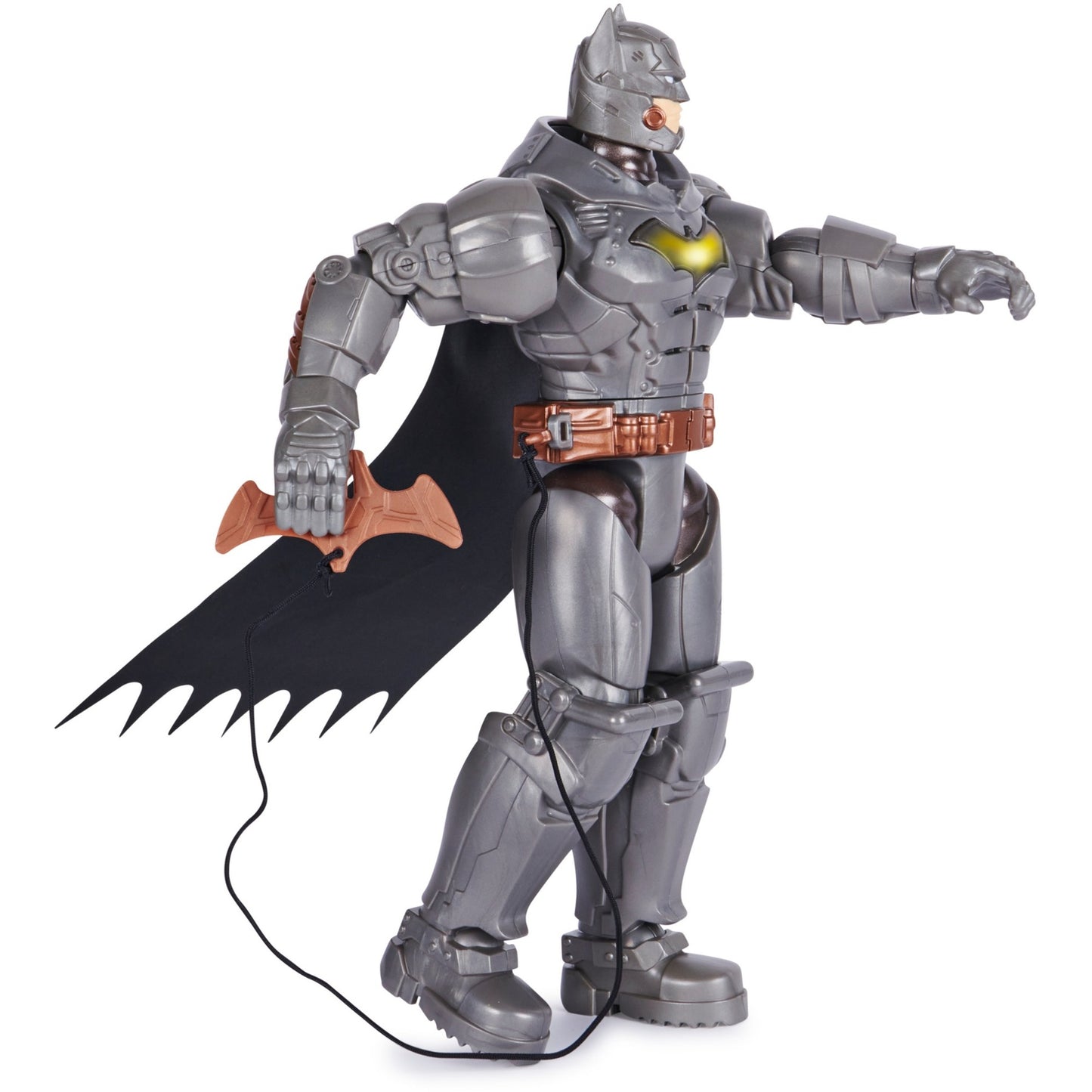 Spinmaster Batman 30 cm Deluxe-Actionfigur mit Schlag- und Wurffunktion (5 Ausrüstungsgegenstände, Licht- und Soundeffekte)