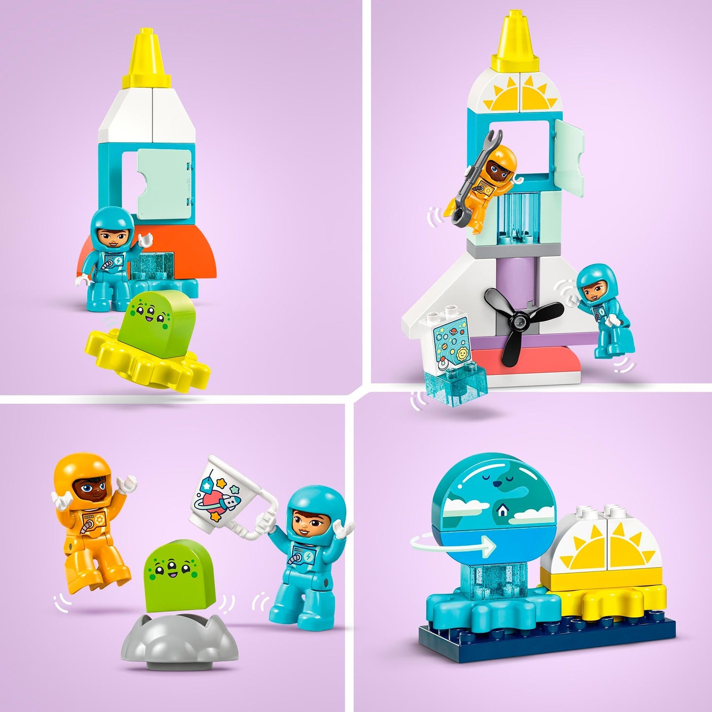 LEGO 10422 DUPLO 3-in-1-Spaceshuttle für viele Abenteuer, Konstruktionsspielzeug