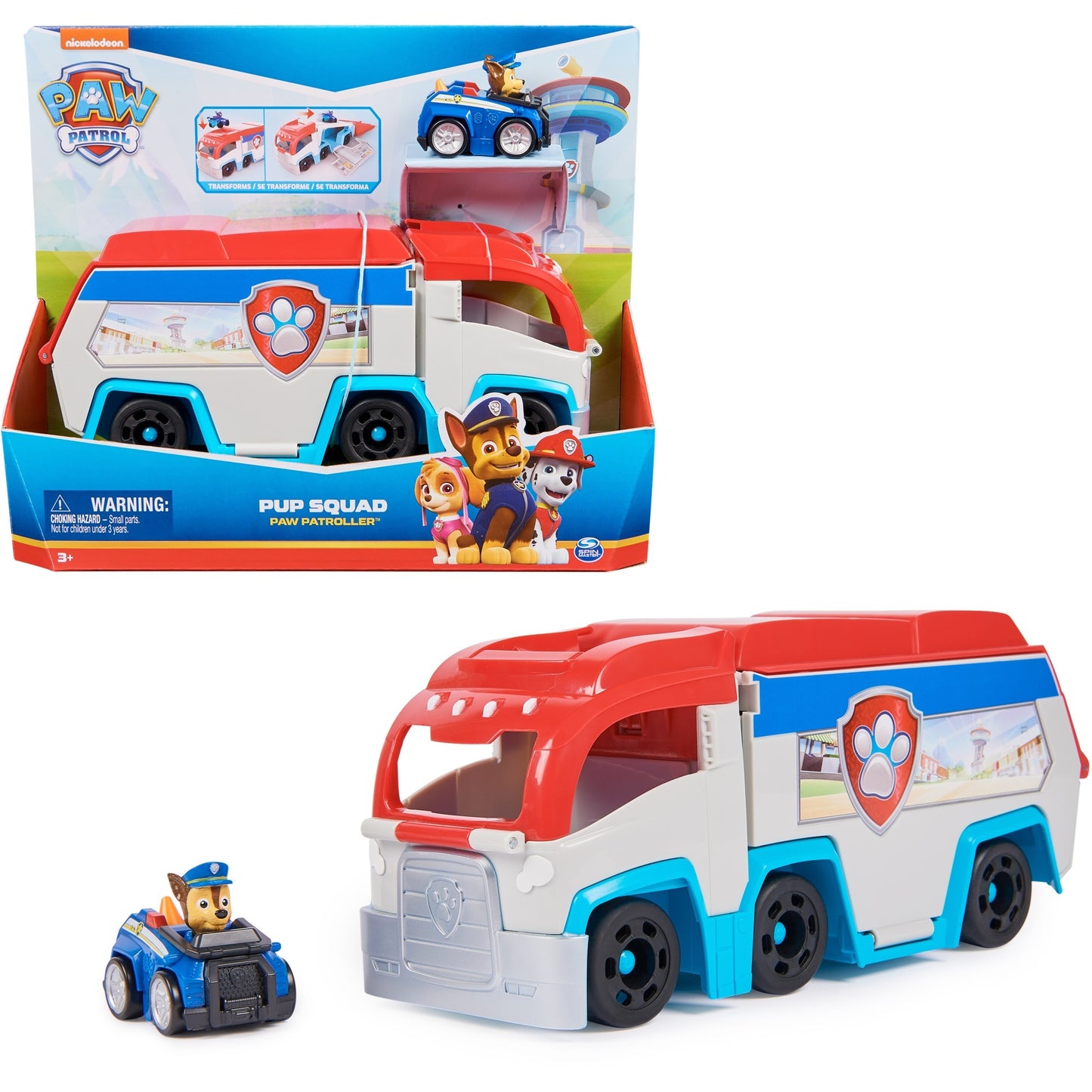 Spin Master Paw Patrol - Pup Squad Patroller mit Chase-Spielzeugauto, Spielfahrzeug