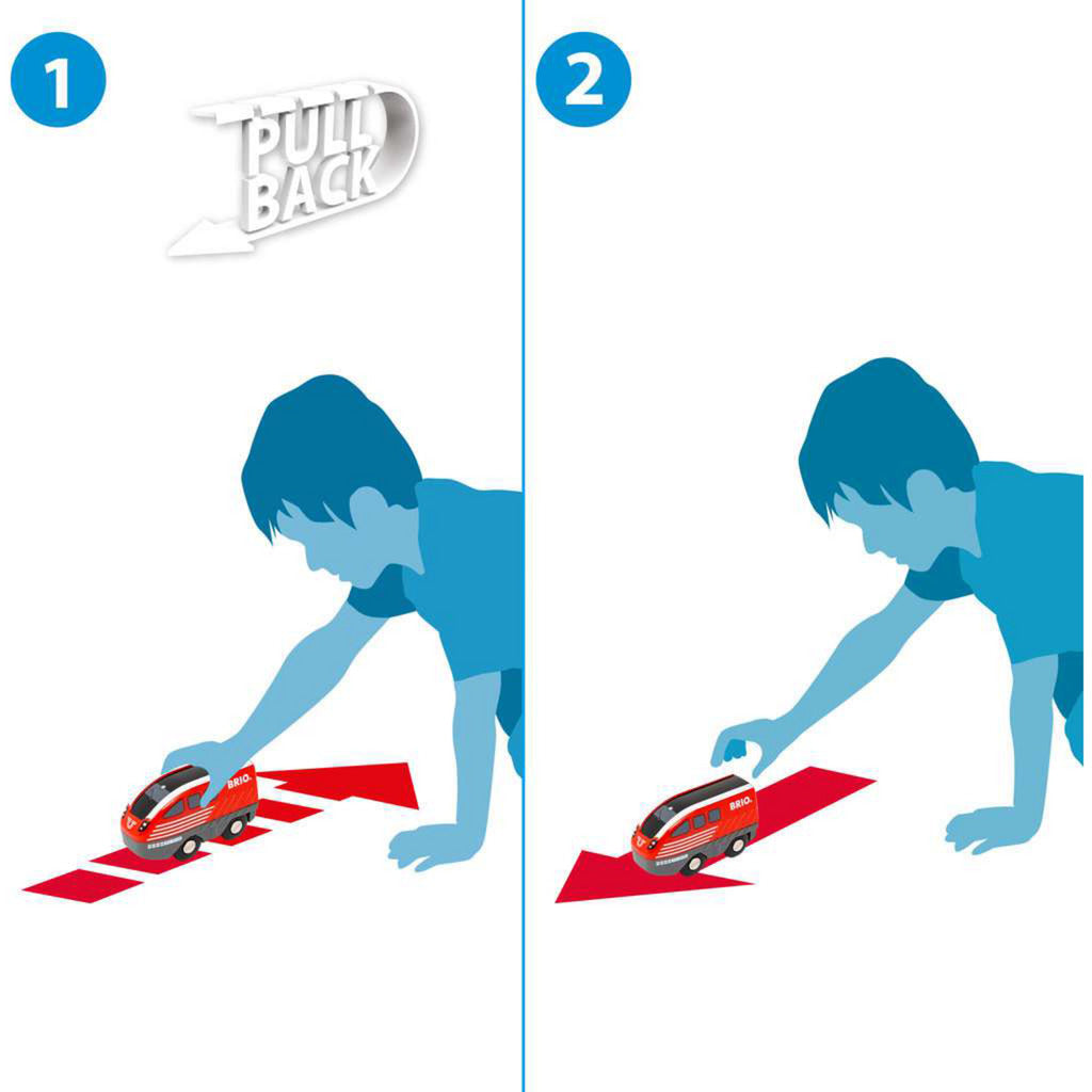 World - Zugset mit Rückziehmotor, Spielfahrzeug