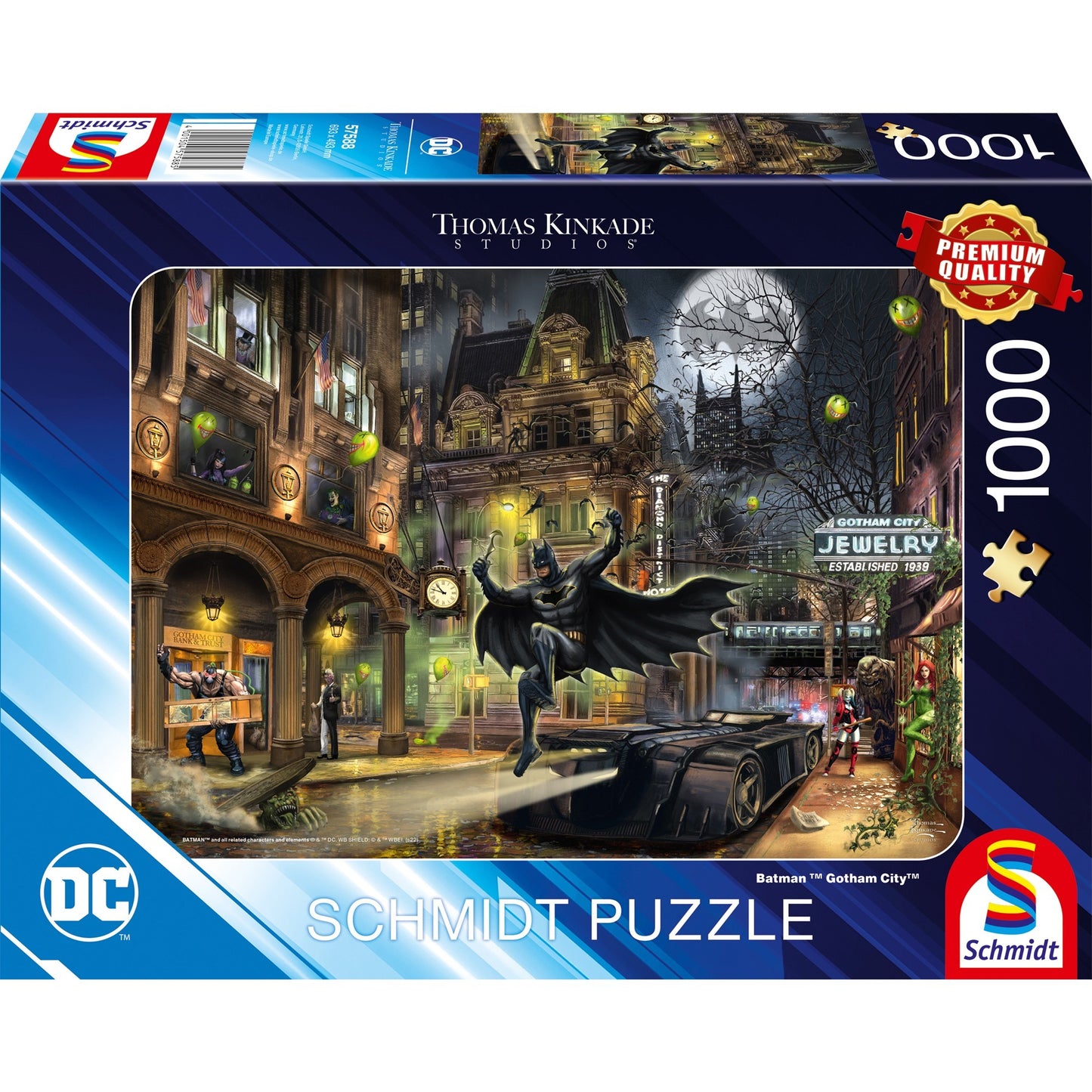 Schmidt Spiele Thomas Kinkade Studios: DC - Batman Gotham City (schwarz, 1000 Teile)