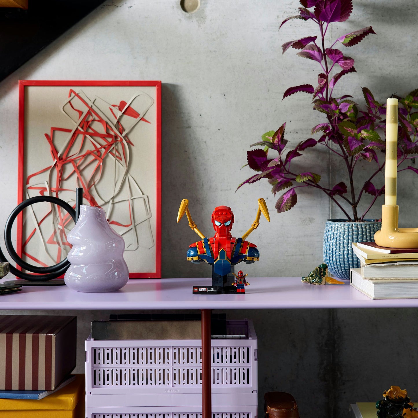76326 Marvel Iron Spider-Man Büste, Konstruktionsspielzeug