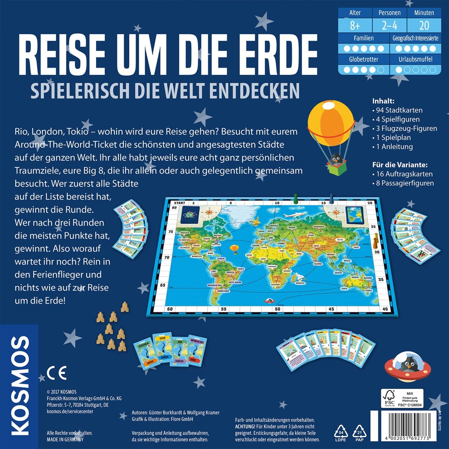 Reise um die Erde, Brettspiel