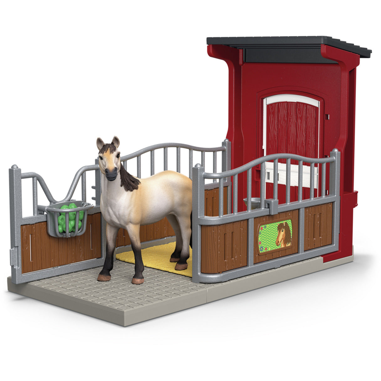 Farm World Ponybox mit Mustang Stute, Spielfigur