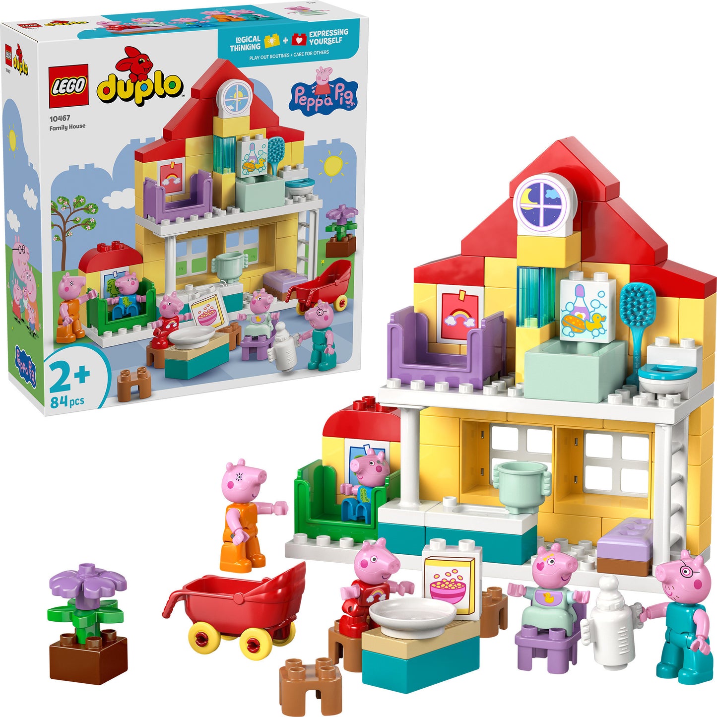 10467 DUPLO Peppa Wutz Familienhaus, Konstruktionsspielzeug