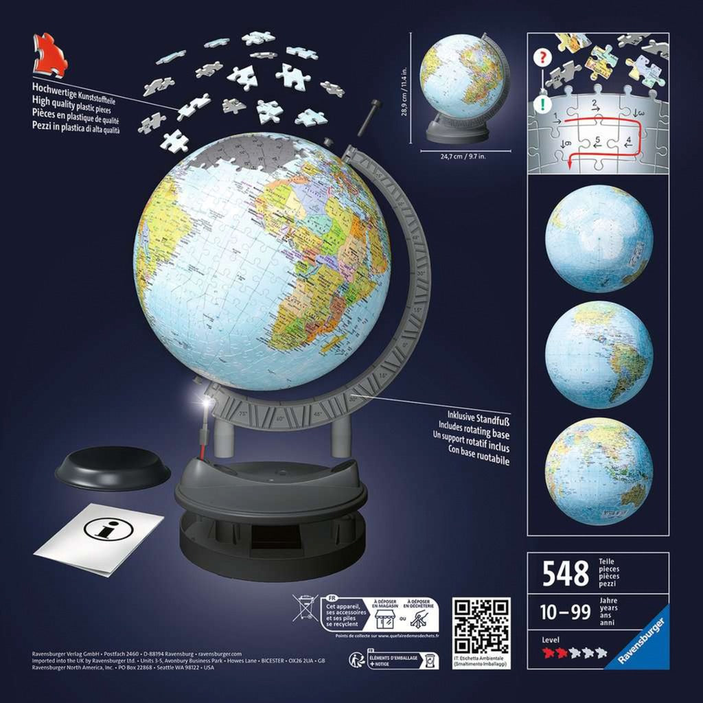 Ravensburger 3D Puzzle Globus mit Licht