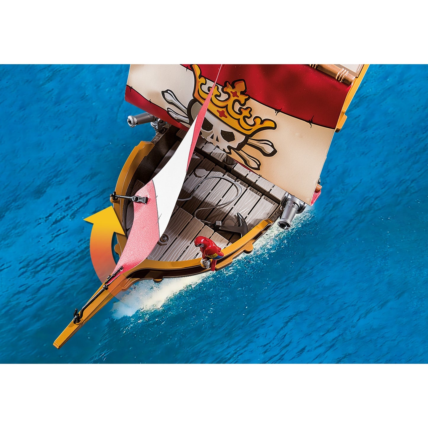 PLAYMOBIL 71418 Pirates Kleines Piratenschiff, Konstruktionsspielzeug