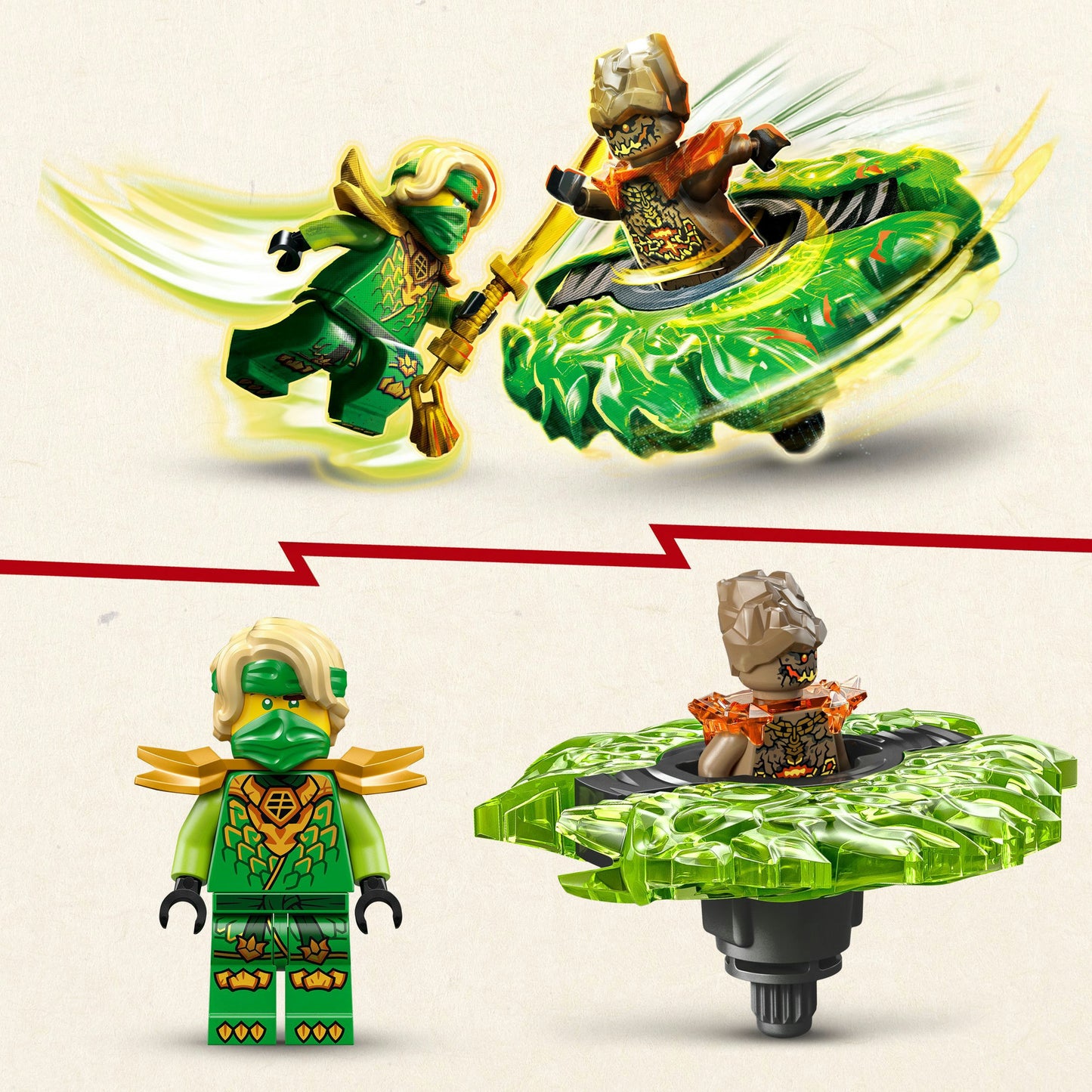 71850 Ninjago Lloyd vs. Elementarmonster-Spinner, Konstruktionsspielzeug