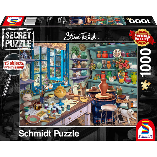 Schmidt Spiele Steve Read: Secret Puzzles - Künstler-Atelier (1000 Teile)