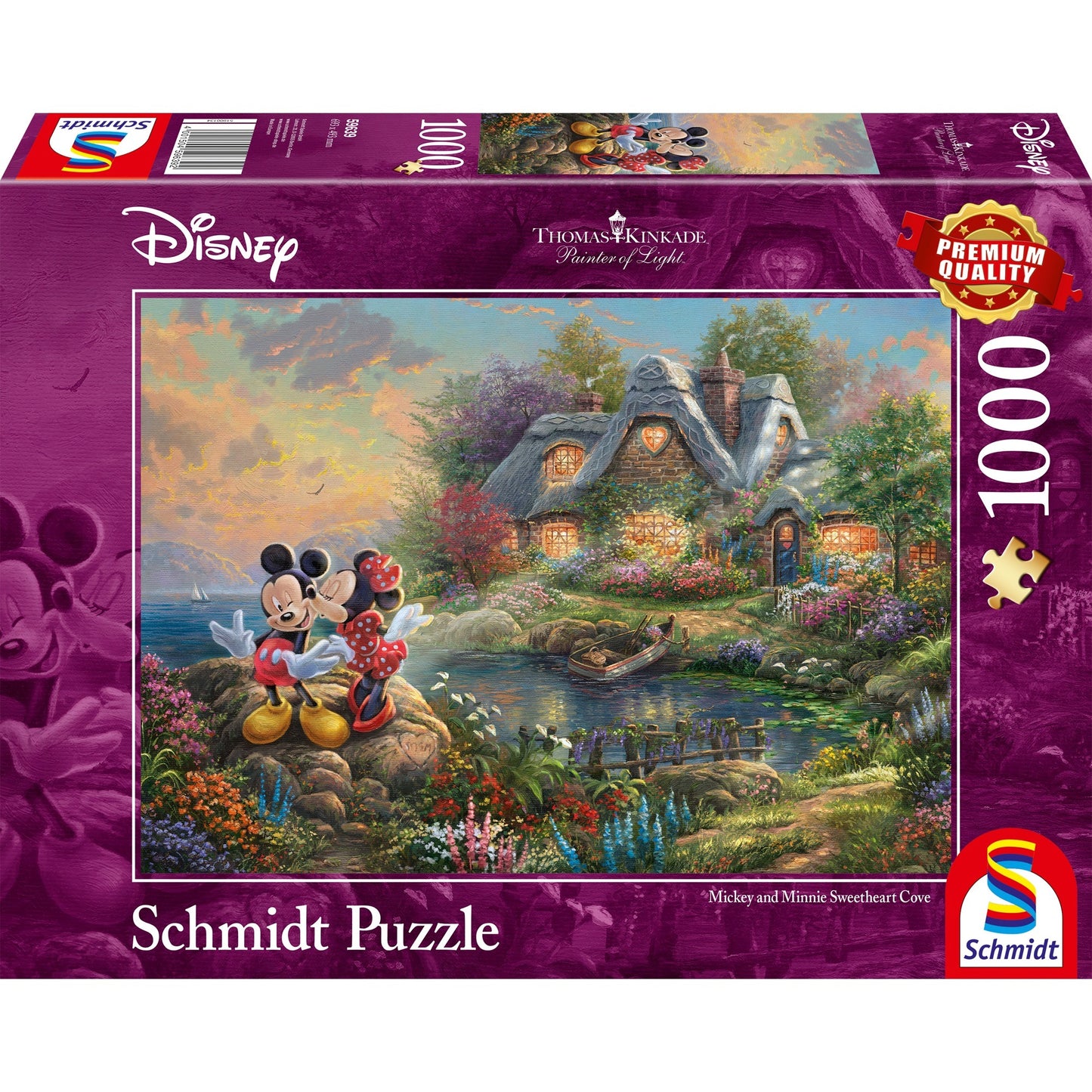 Schmidt Spiele Thomas Kinkade: Painter of Light - Disney, Sweethearts Mickey & Minnie (1000 Teile)