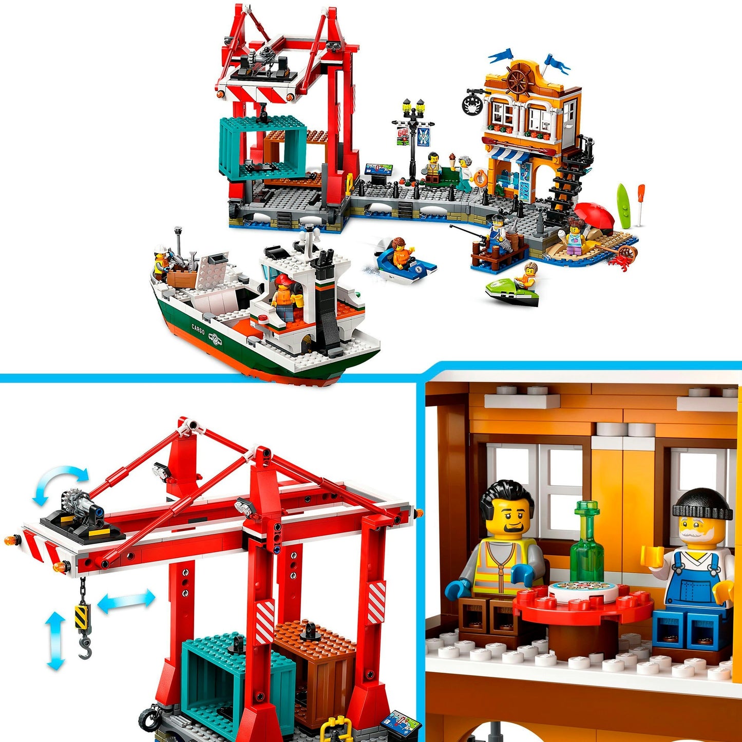 LEGO 60422 City Hafen mit Frachtschiff, Konstruktionsspielzeug