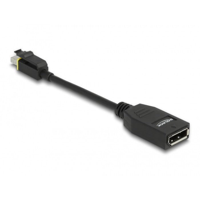 DeLOCK Adapter Mini DisplayPort 1.4 zu DisplayPort (schwarz, 15cm, mit Einrastfunktion)