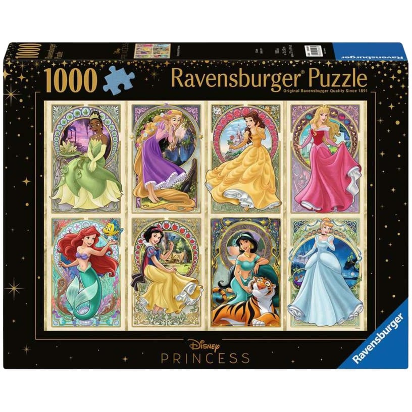 Ravensburger Puzzle Disney Princess - Nouveau Art Prinzessinnen (1000 Teile)