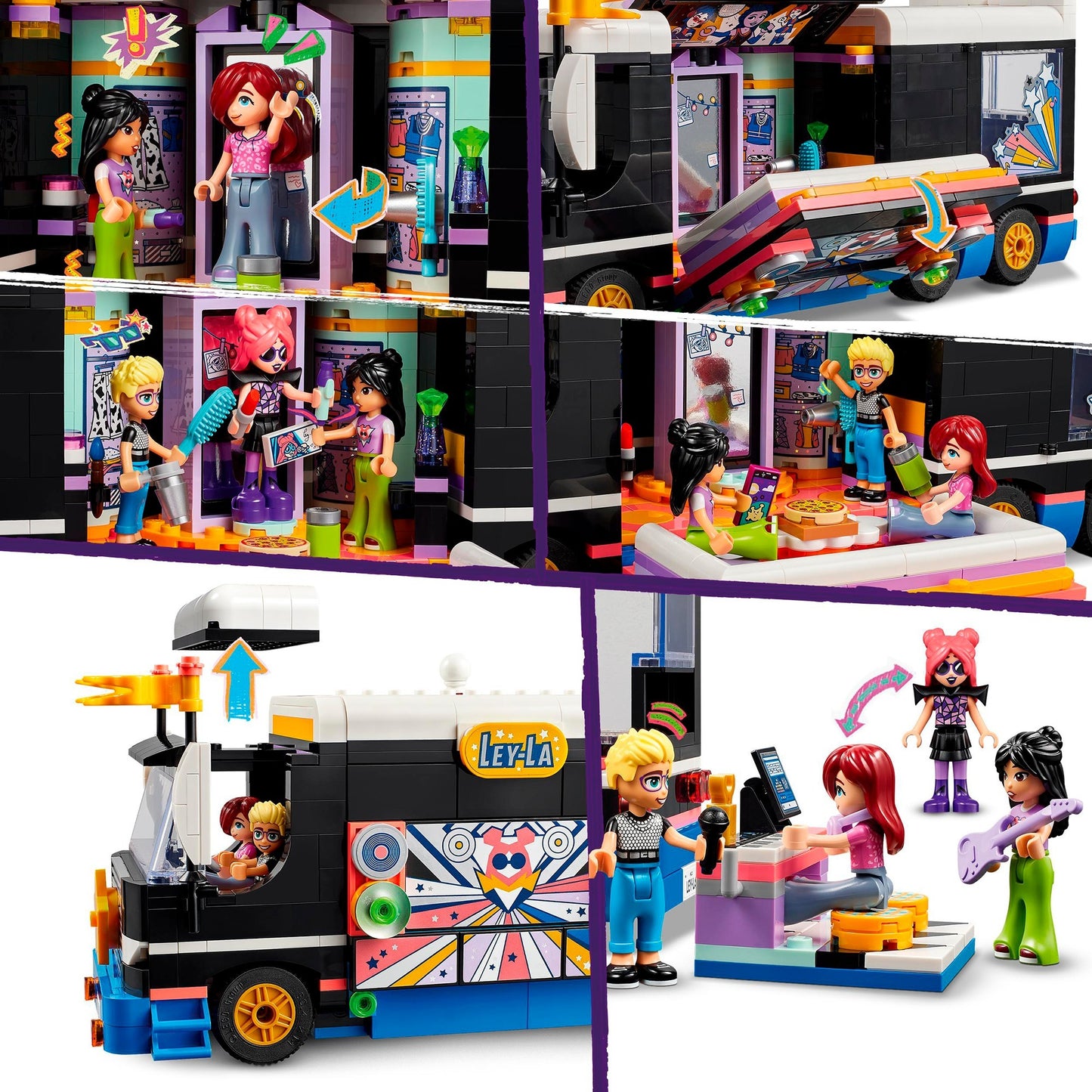 LEGO 42619 Friends Popstar-Tourbus, Konstruktionsspielzeug