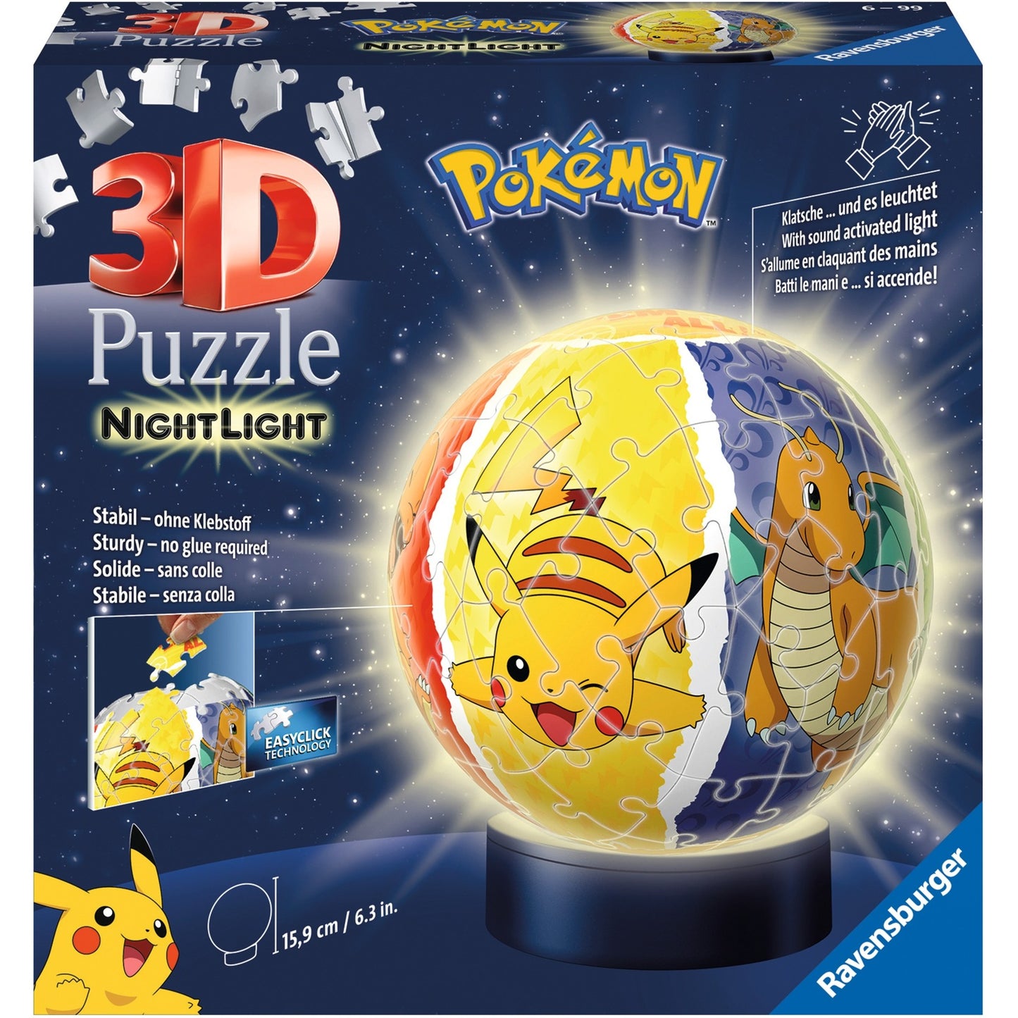 Ravensburger 3D Puzzleball Nachtlicht Pokémon (72 Teile)