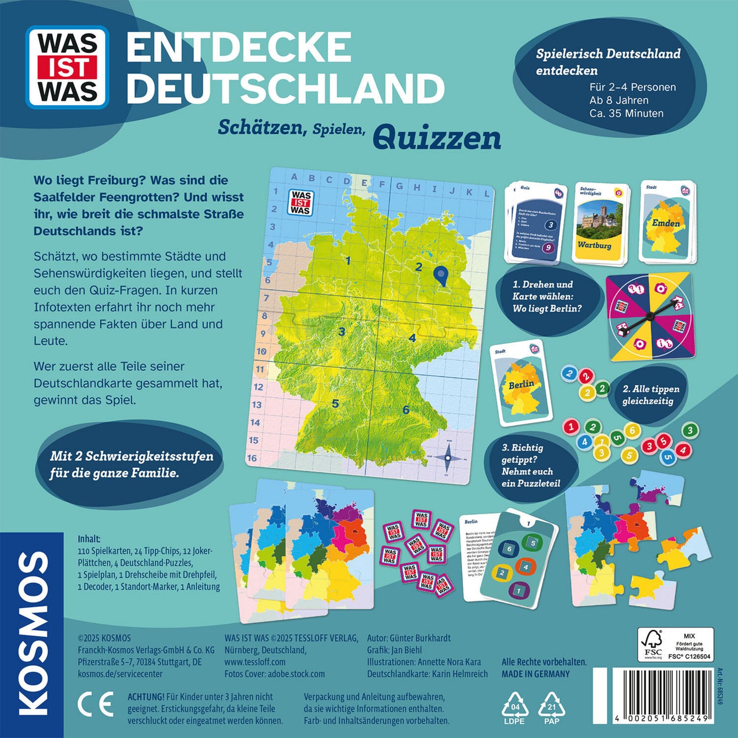 WAS IST WAS - Entdecke Deutschland, Brettspiel