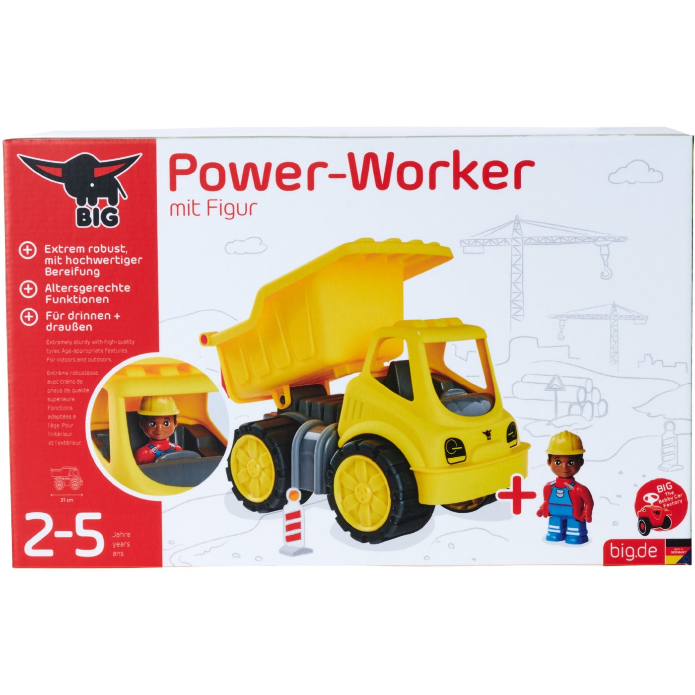 BIG Power-Worker Kipper + Figur (gelb/grau)