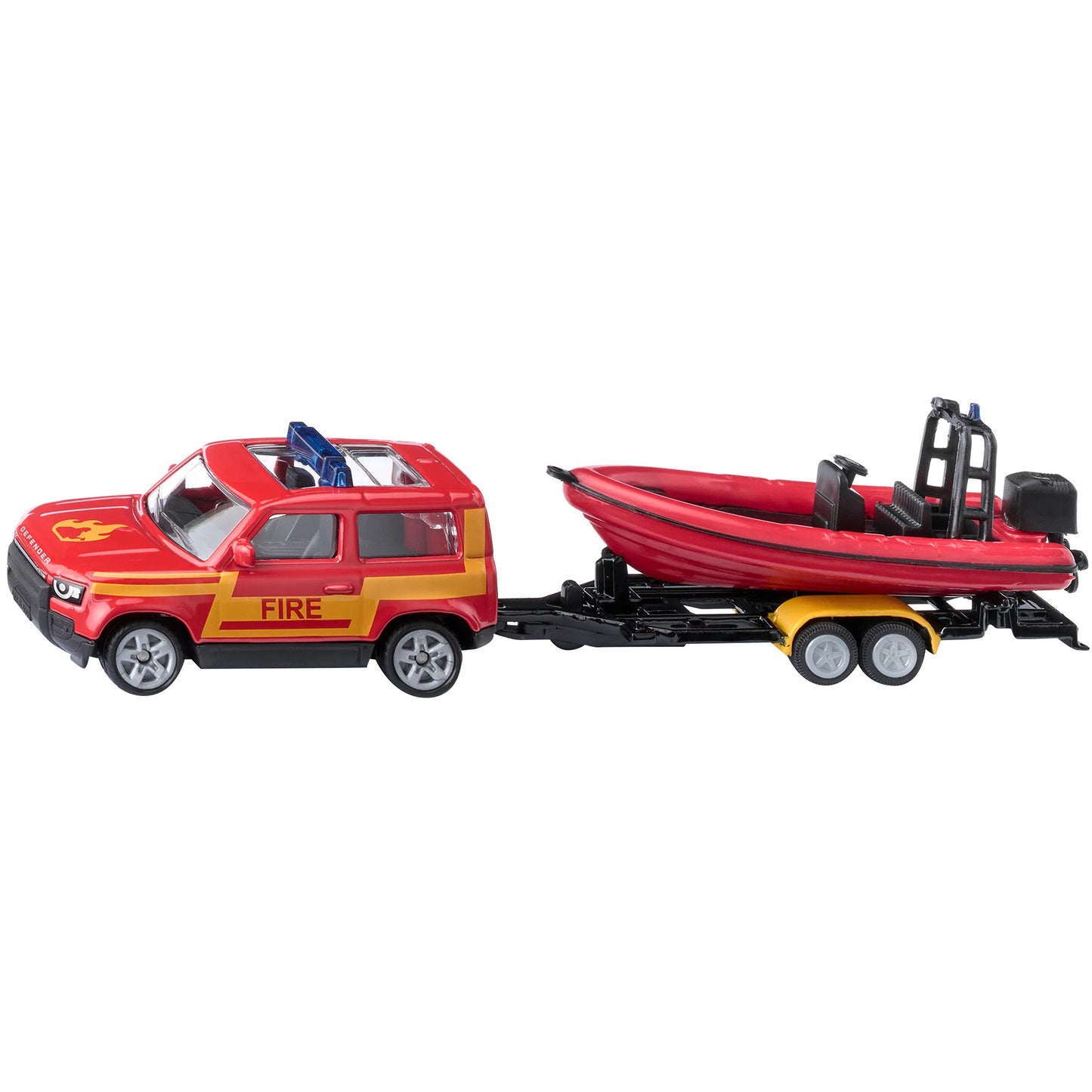 BLISTER Land Rover Defender mit Boot, Modellfahrzeug