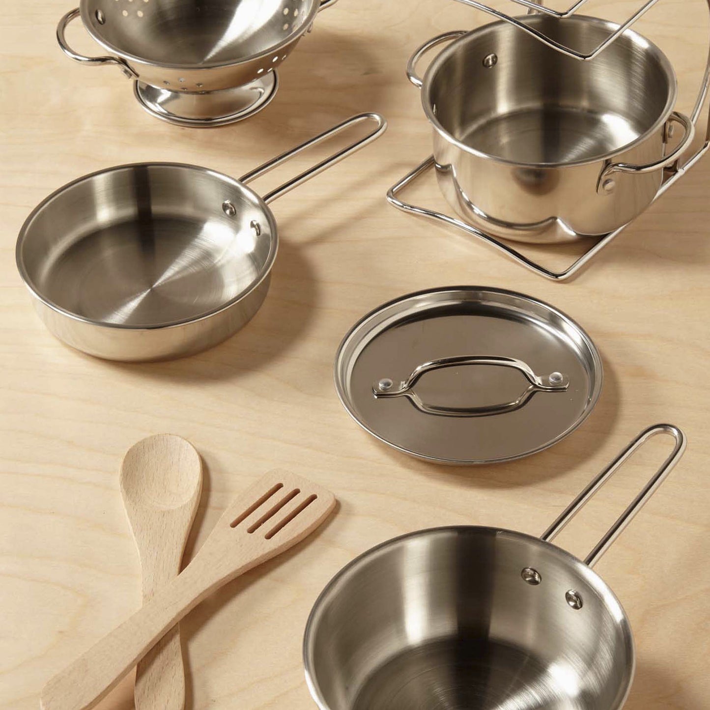 Melissa & Doug - Edelstahl Topfset, Spielküche