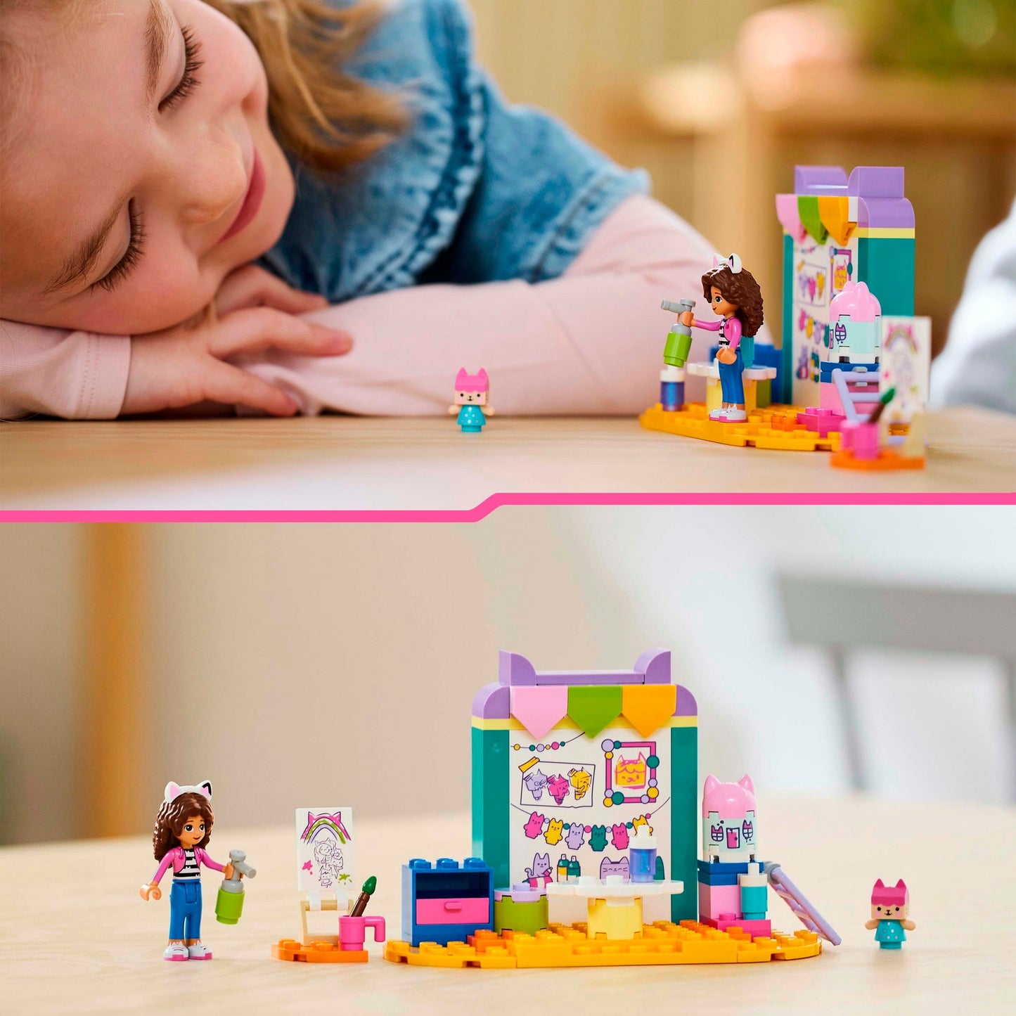 LEGO 10795 Gabby's Dollhouse Bastelspaß mit Baby Box, Konstruktionsspielzeug