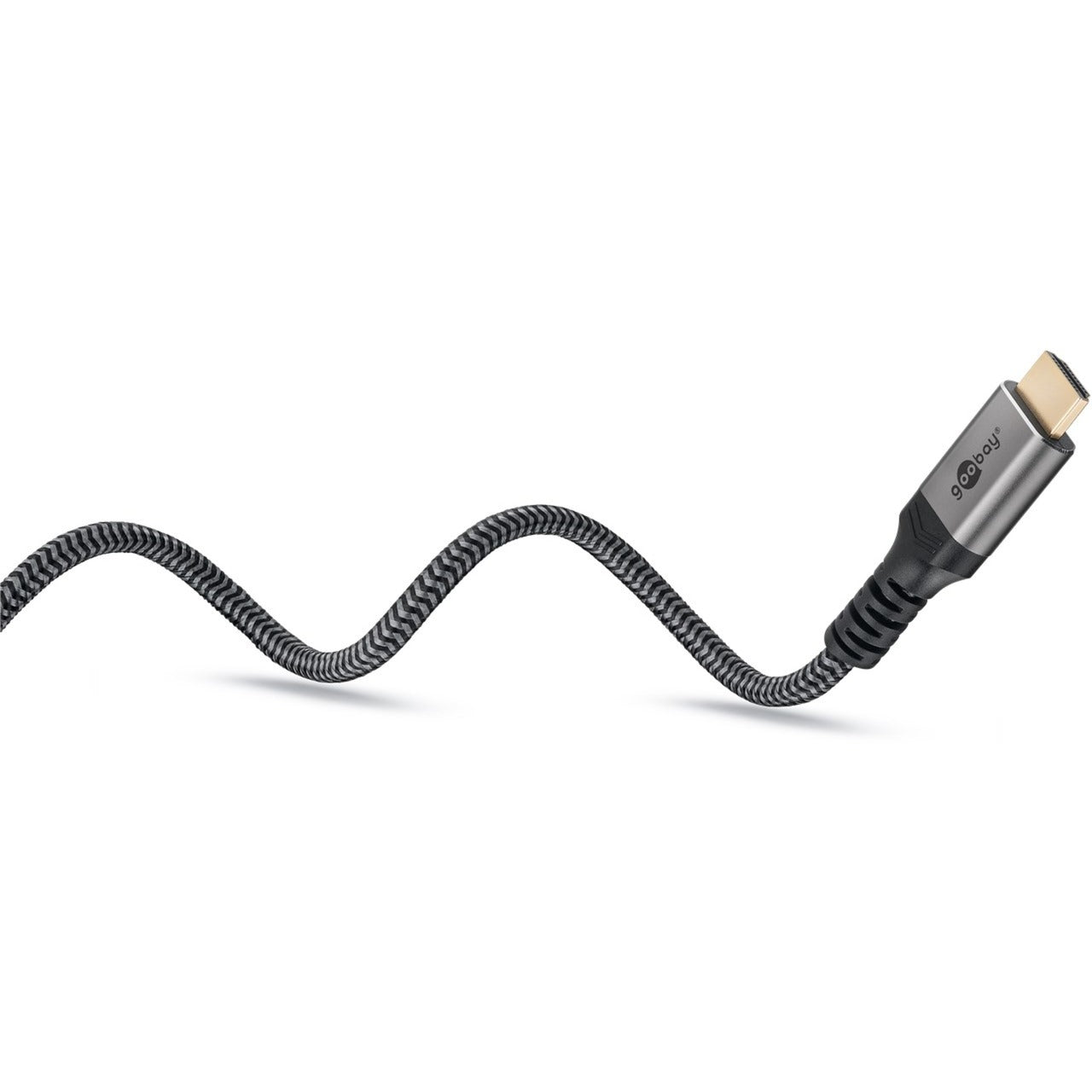 Goobay Plus DisplayPort > HDMI Adapterkabel, 4K @ 60Hz (grau, 3 Meter)