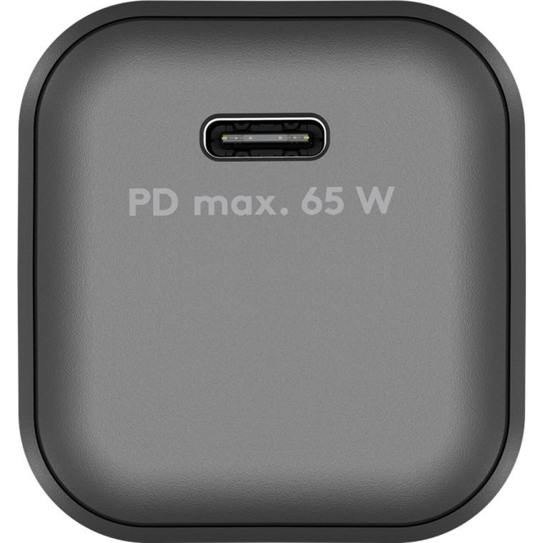 Goobay USB-C Ladeset, PD, 65 Watt, USB-C Textilkabel (schwarz, 1x USB-C PD, GaN, 1 Meter Kabel)