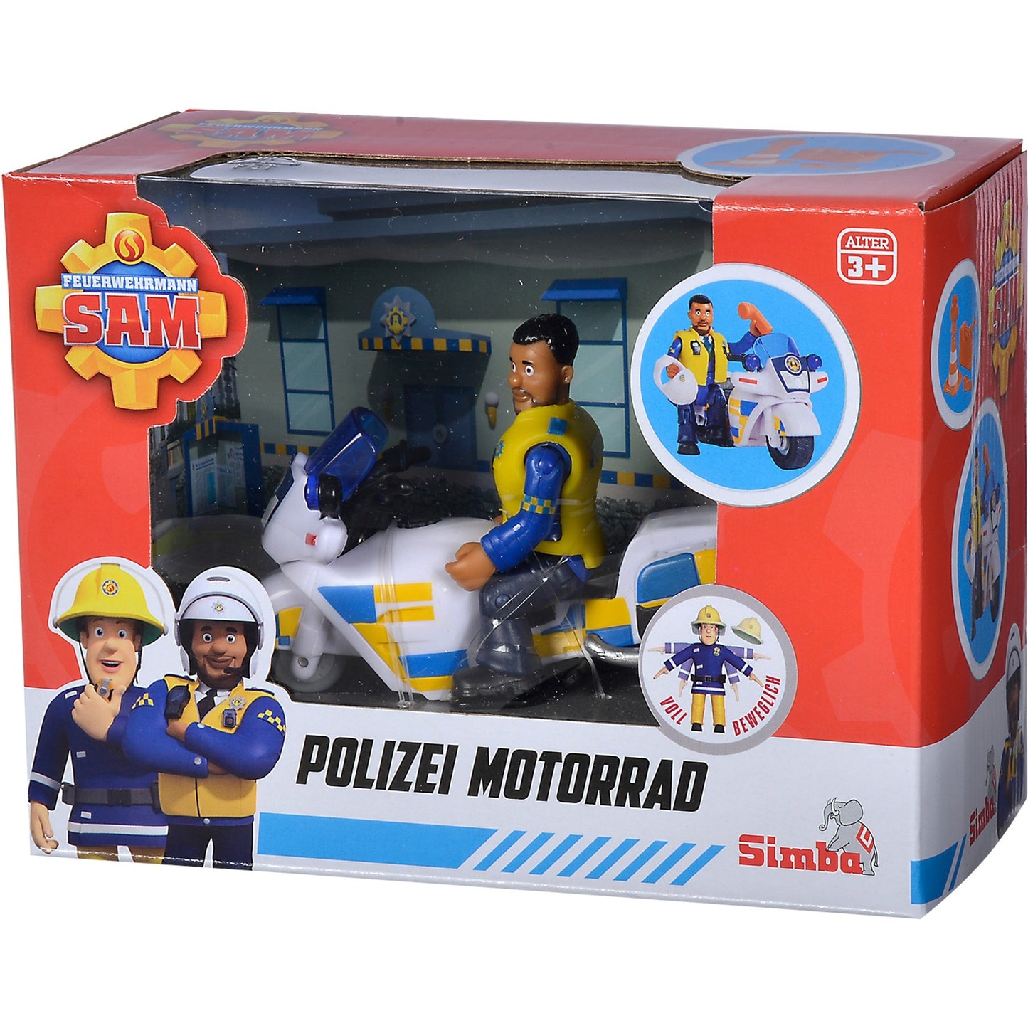 Simba Feuerwehrmann Sam Polizei-Motorrad, Spielfahrzeug