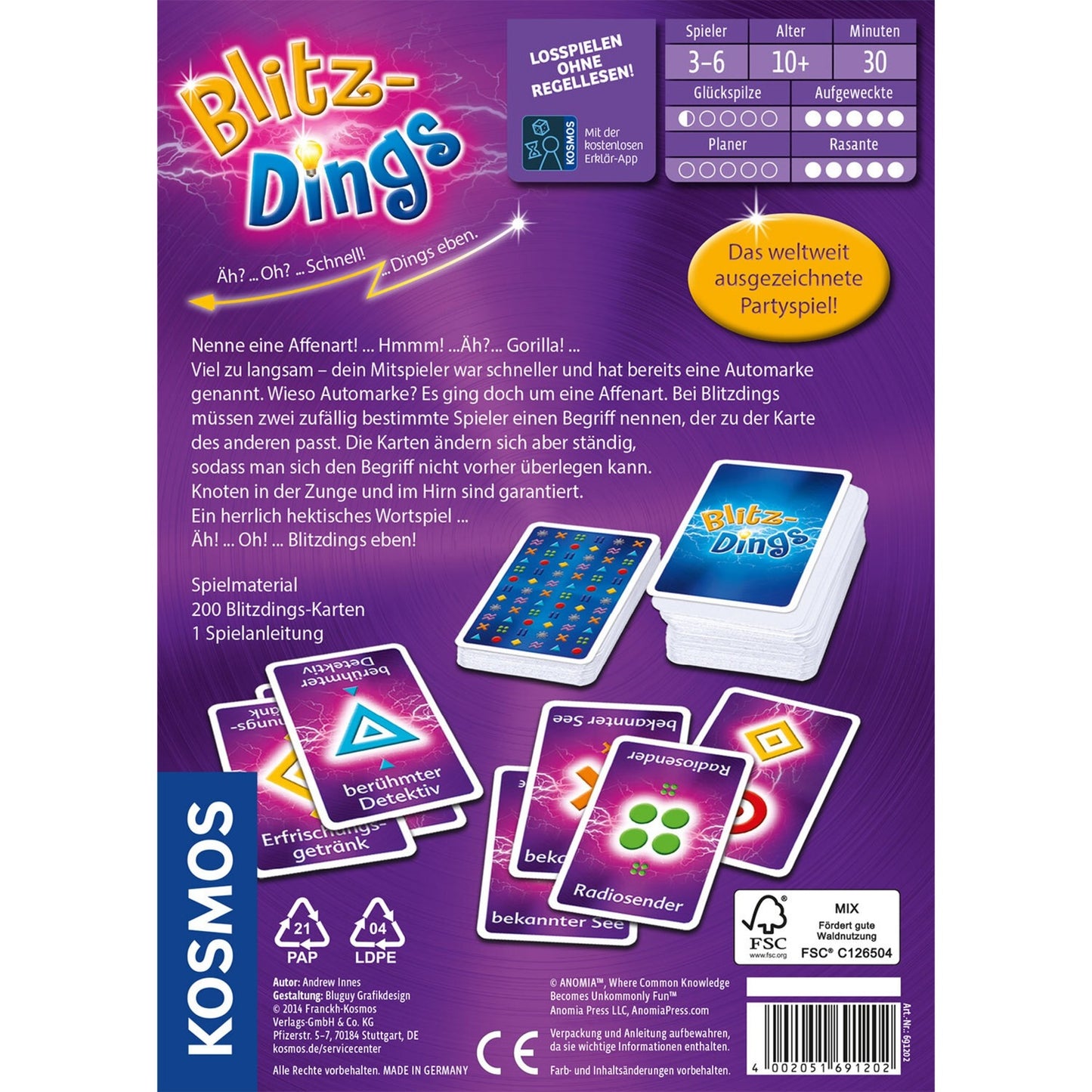 Blitzdings, Partyspiel