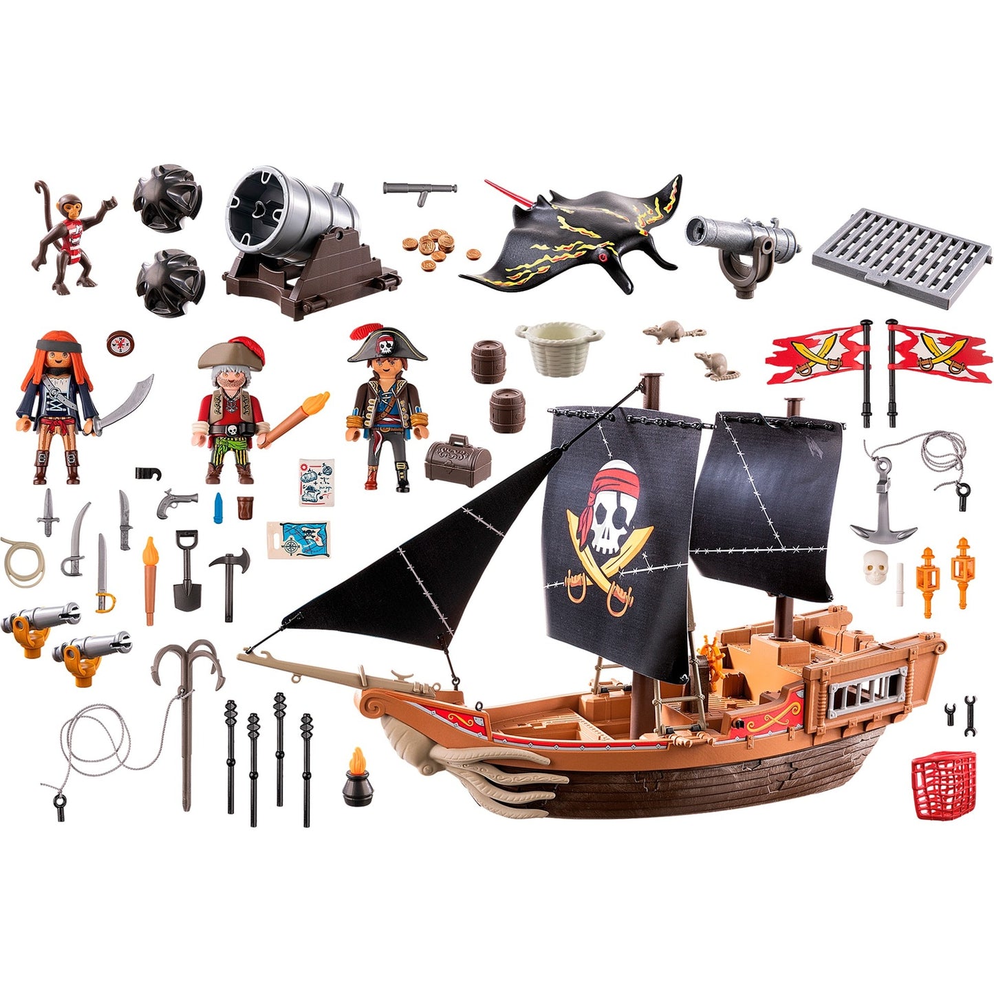 PLAYMOBIL 71530 Pirates Großes Piratenschiff, Konstruktionsspielzeug