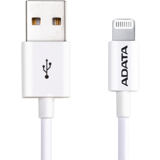 ADATA USB 2.0 Adapterkabel, USB-A Stecker > Lightning Stecker (weiss, 1 Meter)