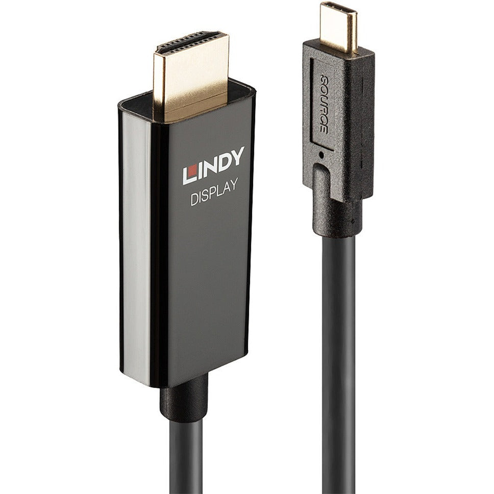 Lindy USB Adapterkabel, USB-C Stecker > HDMI Stecker (schwarz, 10 Meter, 4K 60Hz, + HDR)