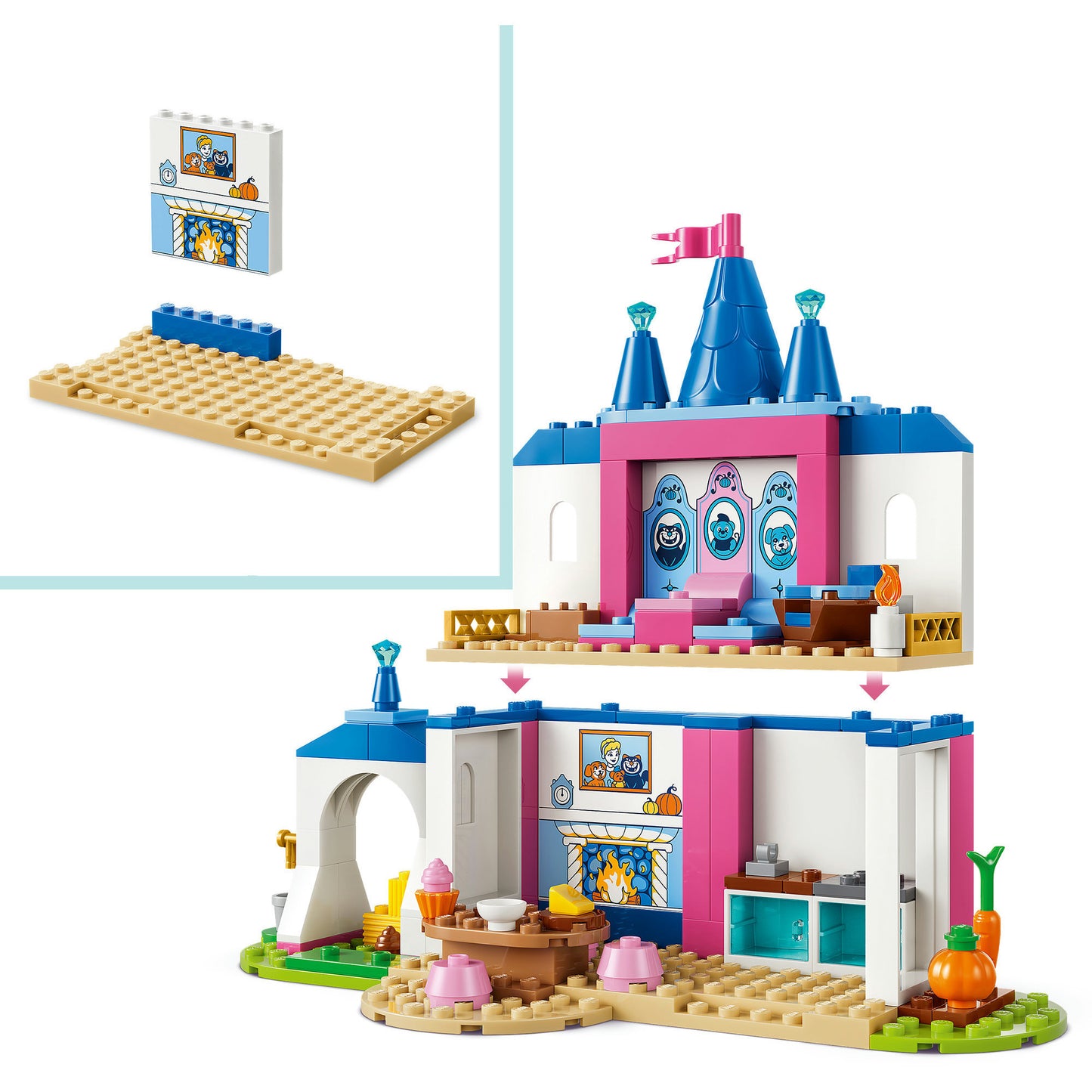 43283 Disney Princess Cinderellas Tierpalast, Konstruktionsspielzeug
