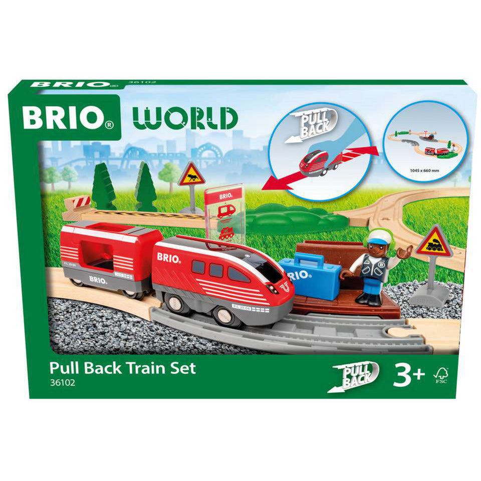 World - Zugset mit Rückziehmotor, Spielfahrzeug