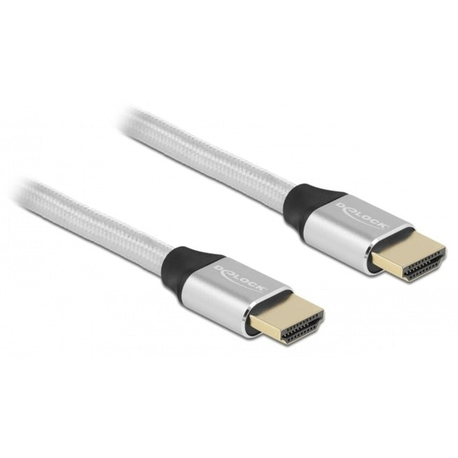 DeLOCK Ultra High Speed HDMI-Kabel 48 Gbps 8K 60Hz (silber, 50cm)