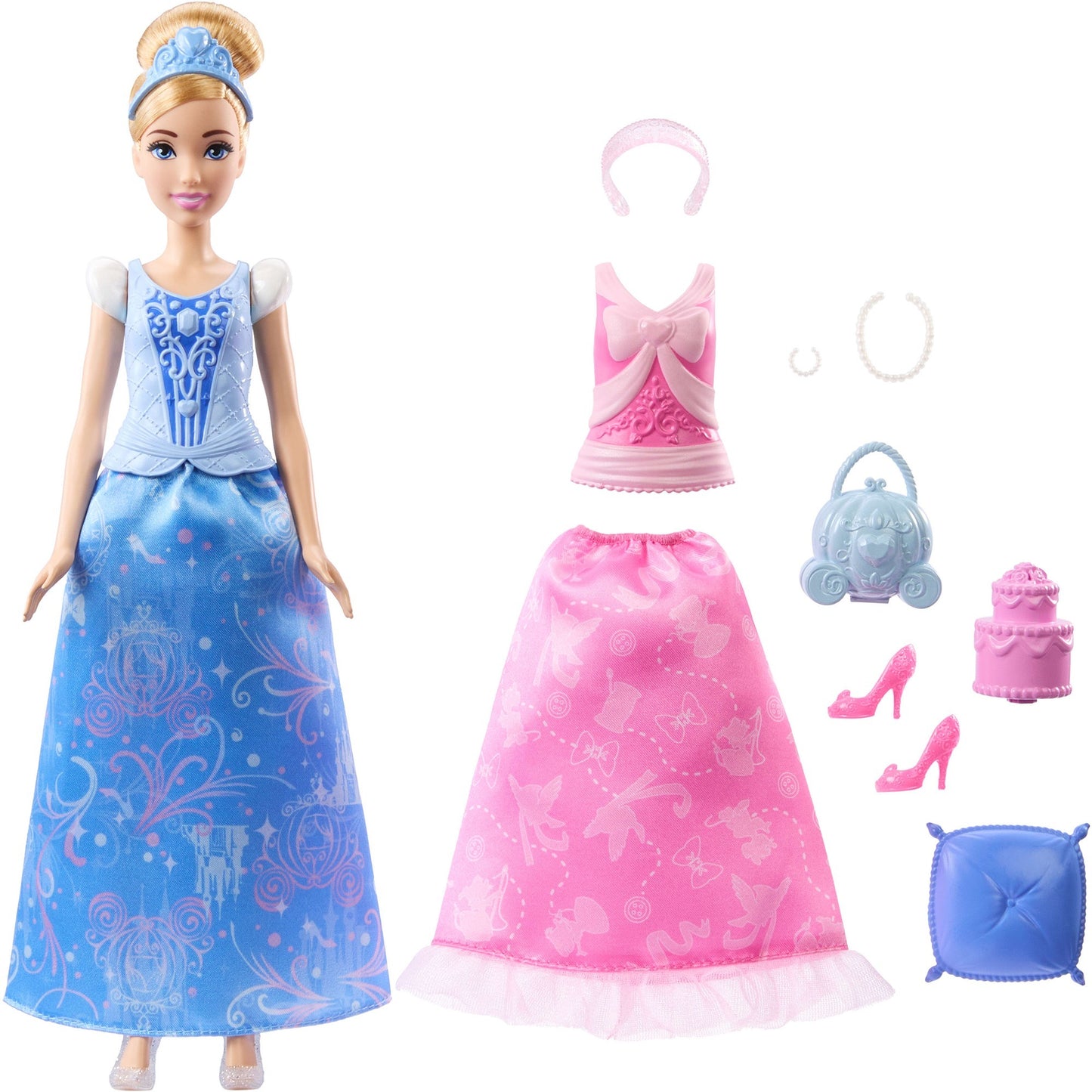 Disney Prinzessin 2-in-1 Geschichten Cinderella Modepuppe