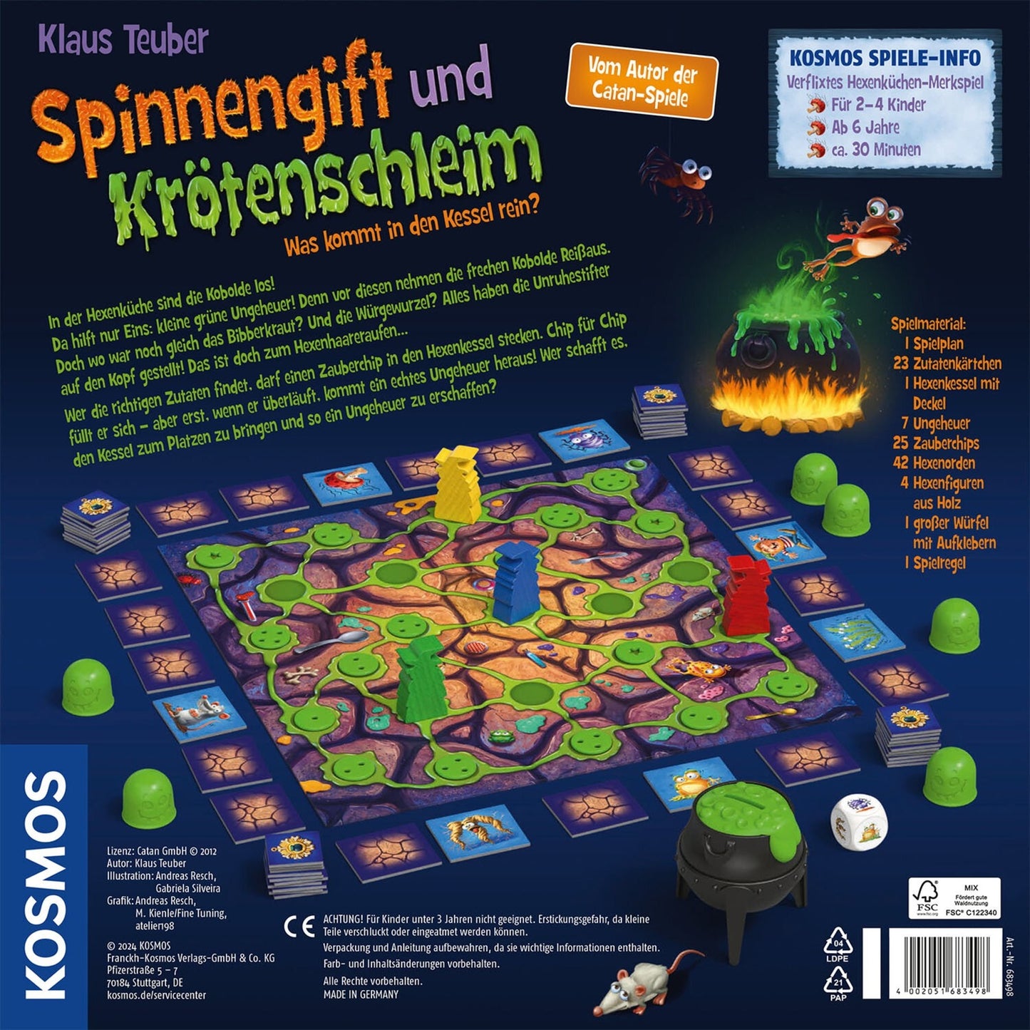 KOSMOS Spinnengift & Krötenschleim, Brettspiel